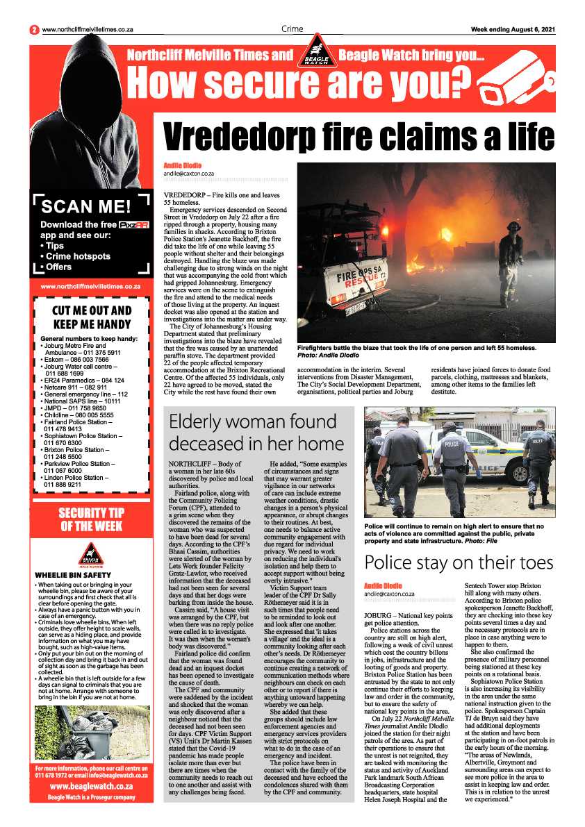 Northcliff Melville Times 06 August 2021 page 2