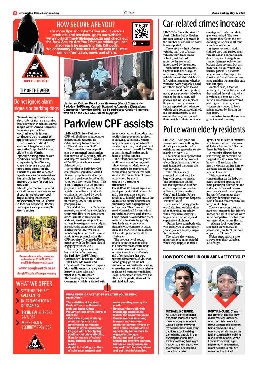 Northcliff Melville Times 06 May 2022 page 2