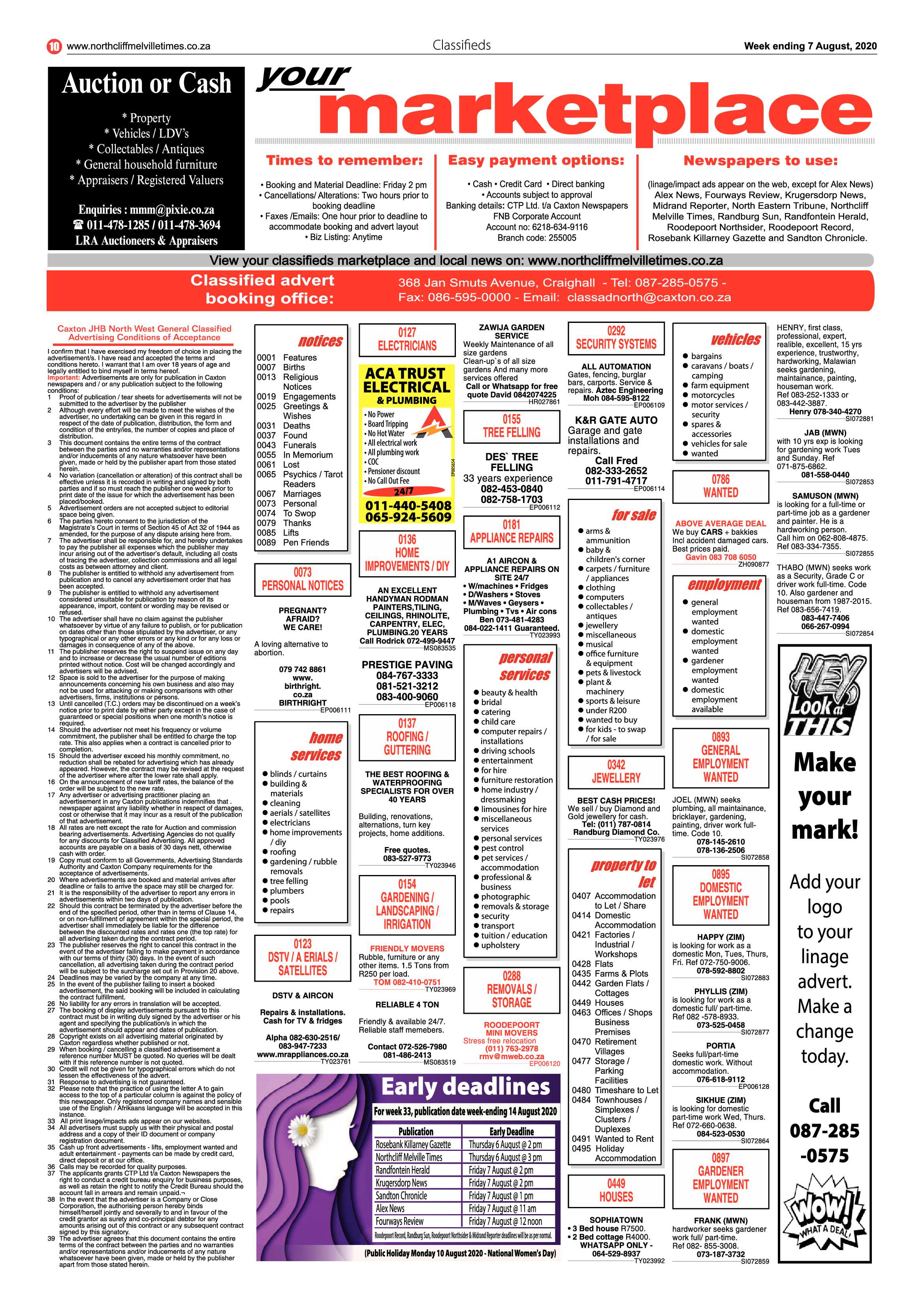 Northcliff Melville Times 07 August 2020 page 10