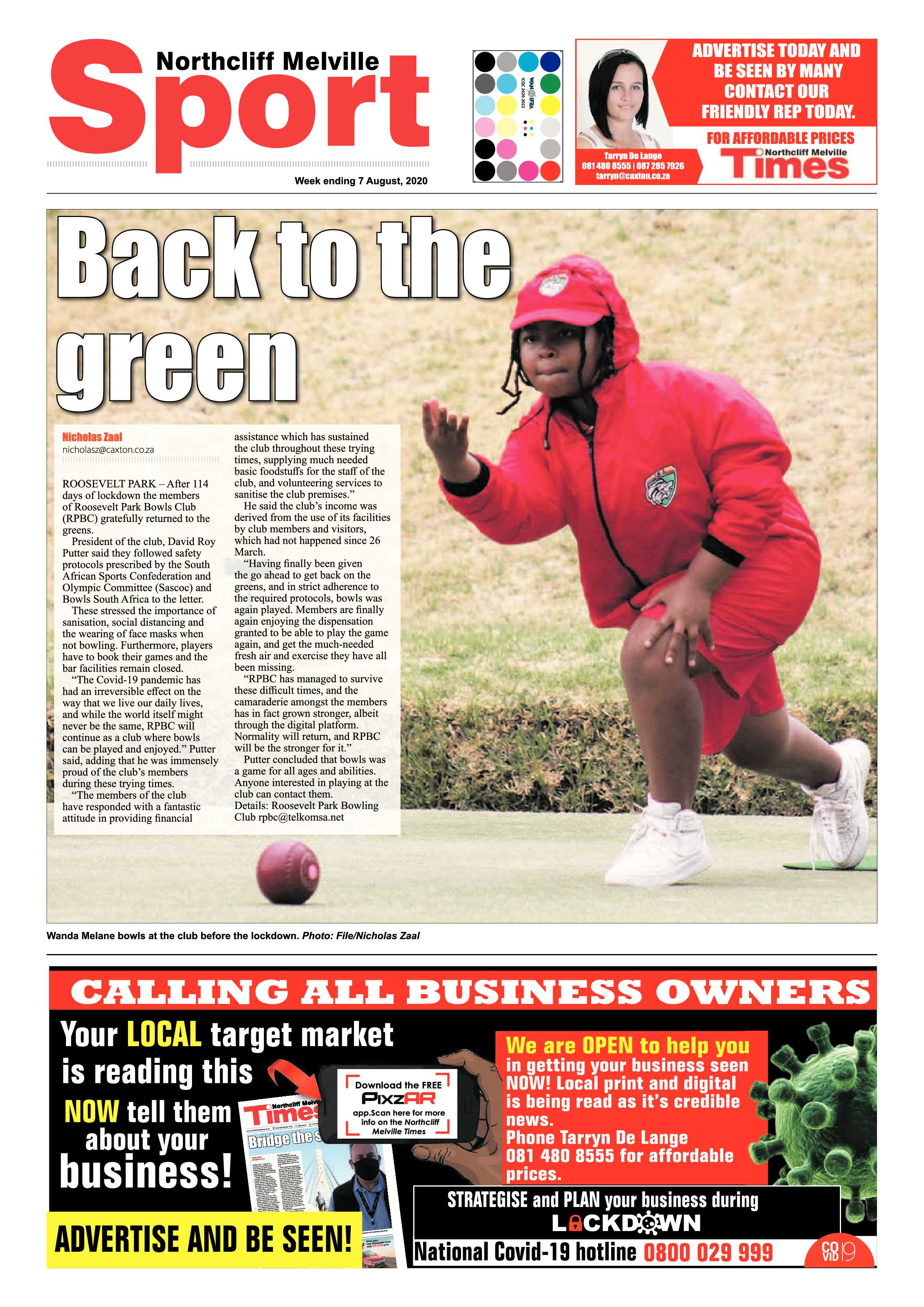 Northcliff Melville Times 07 August 2020 page 12