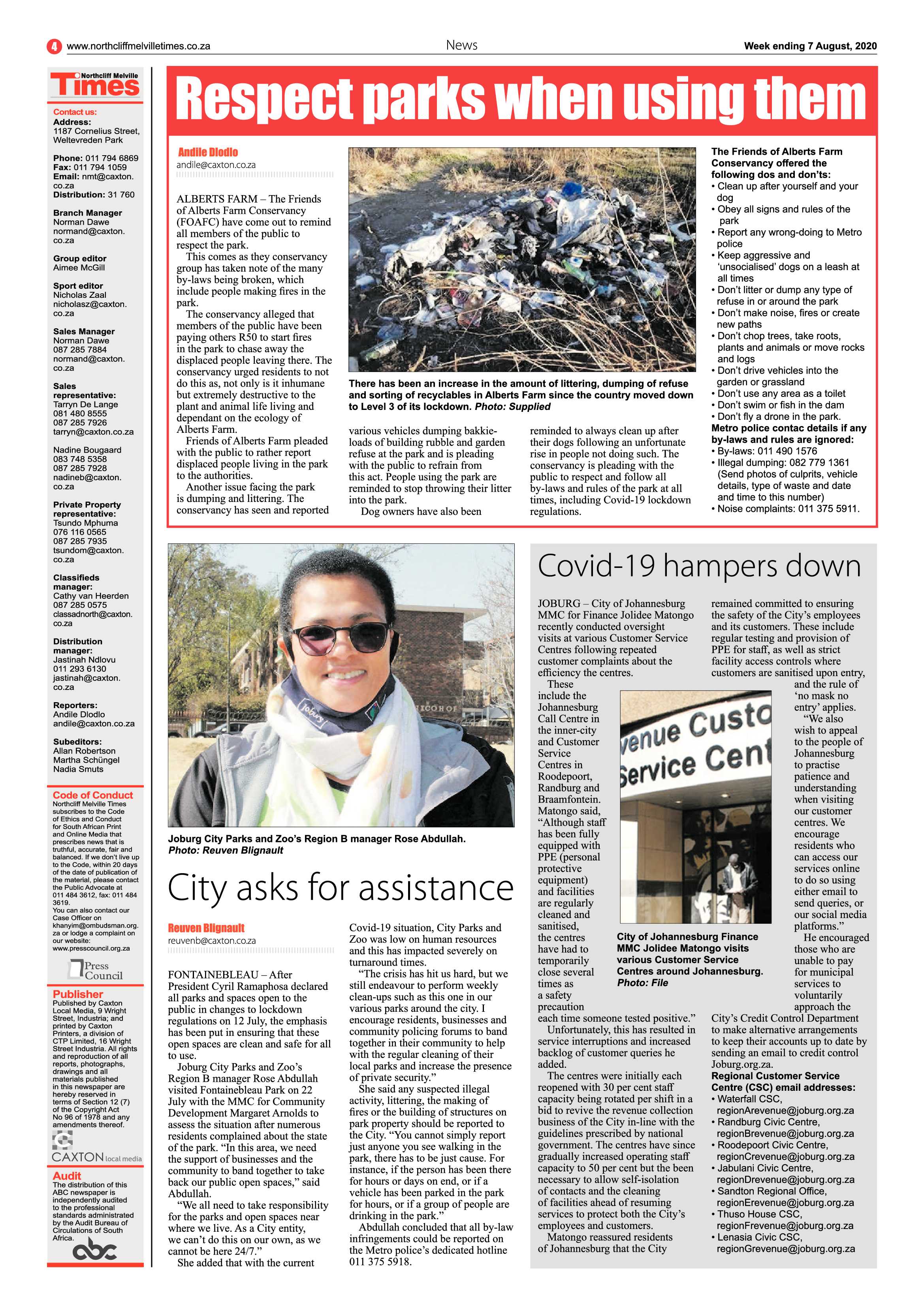 Northcliff Melville Times 07 August 2020 page 4