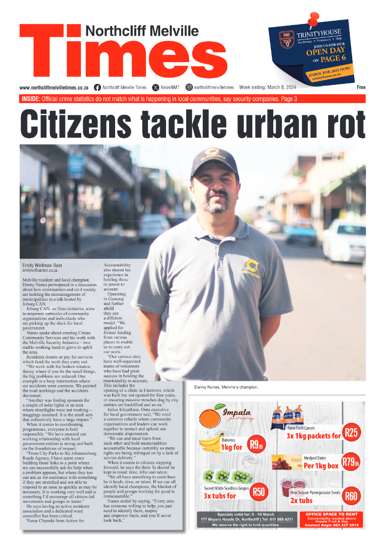 Northcliff Melville Times 08 March 2024 page 1