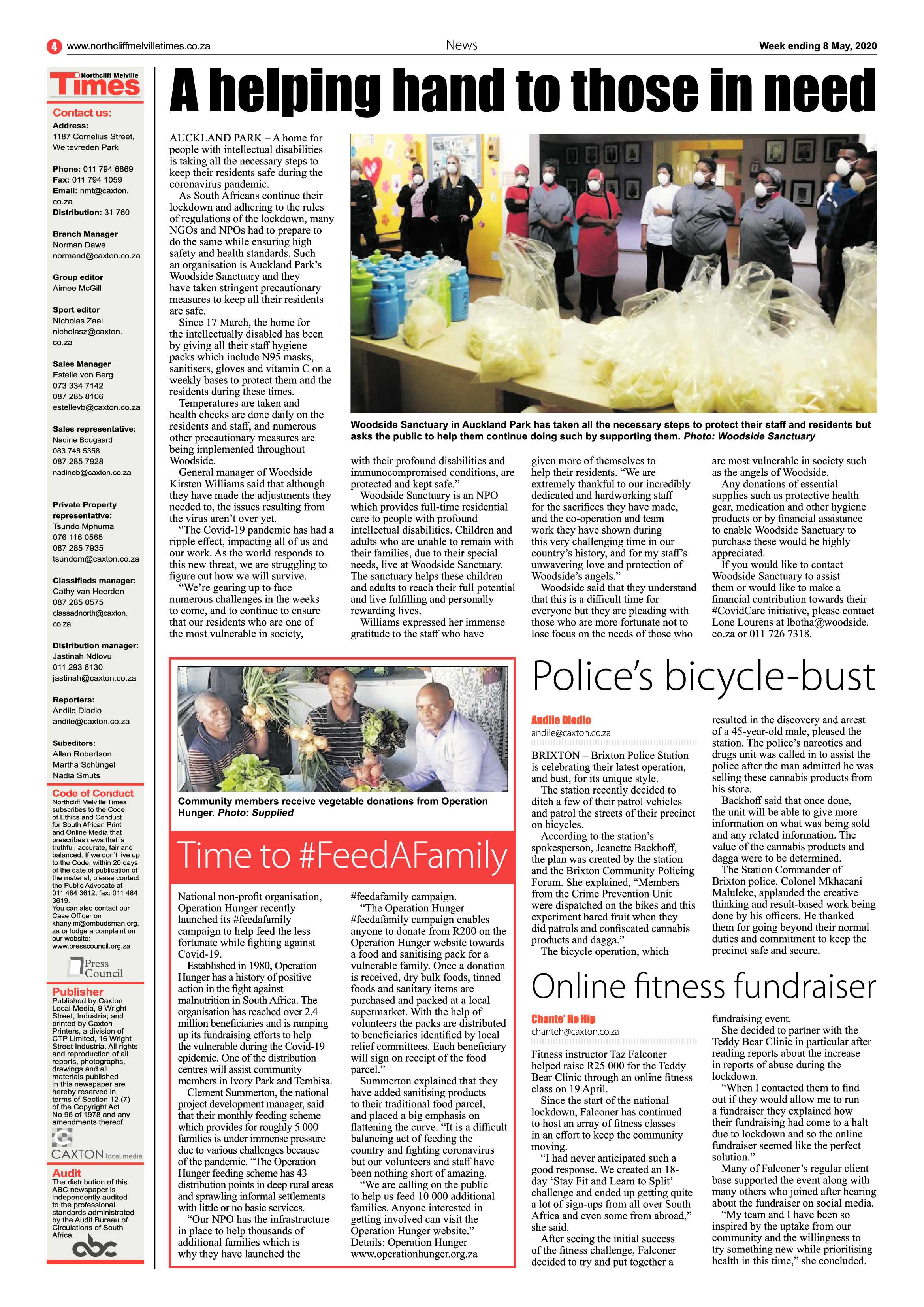 Northcliff Melville Times 08 May 2020 page 4
