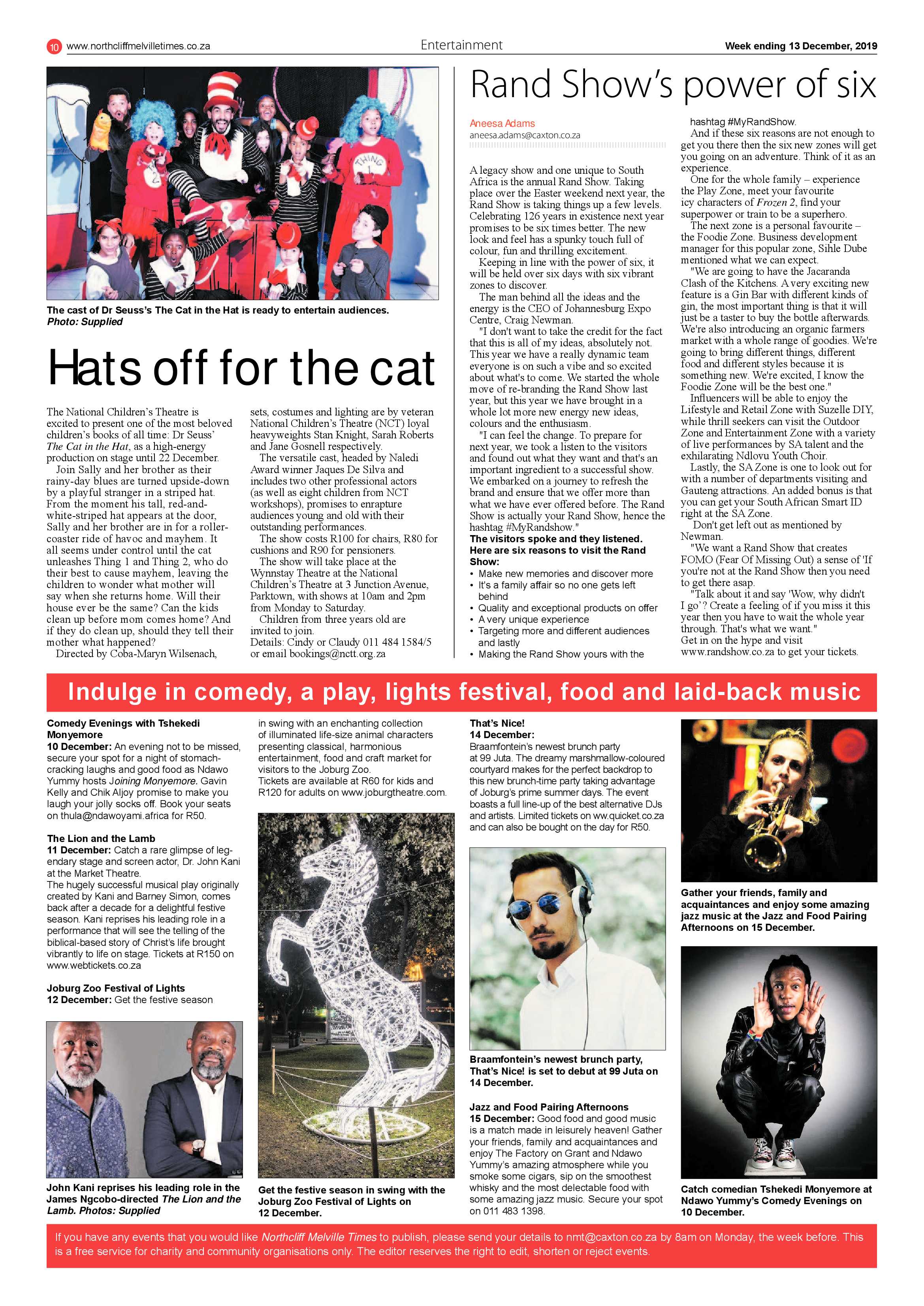 Northcliff Melville Times 09 December 2019 page 10