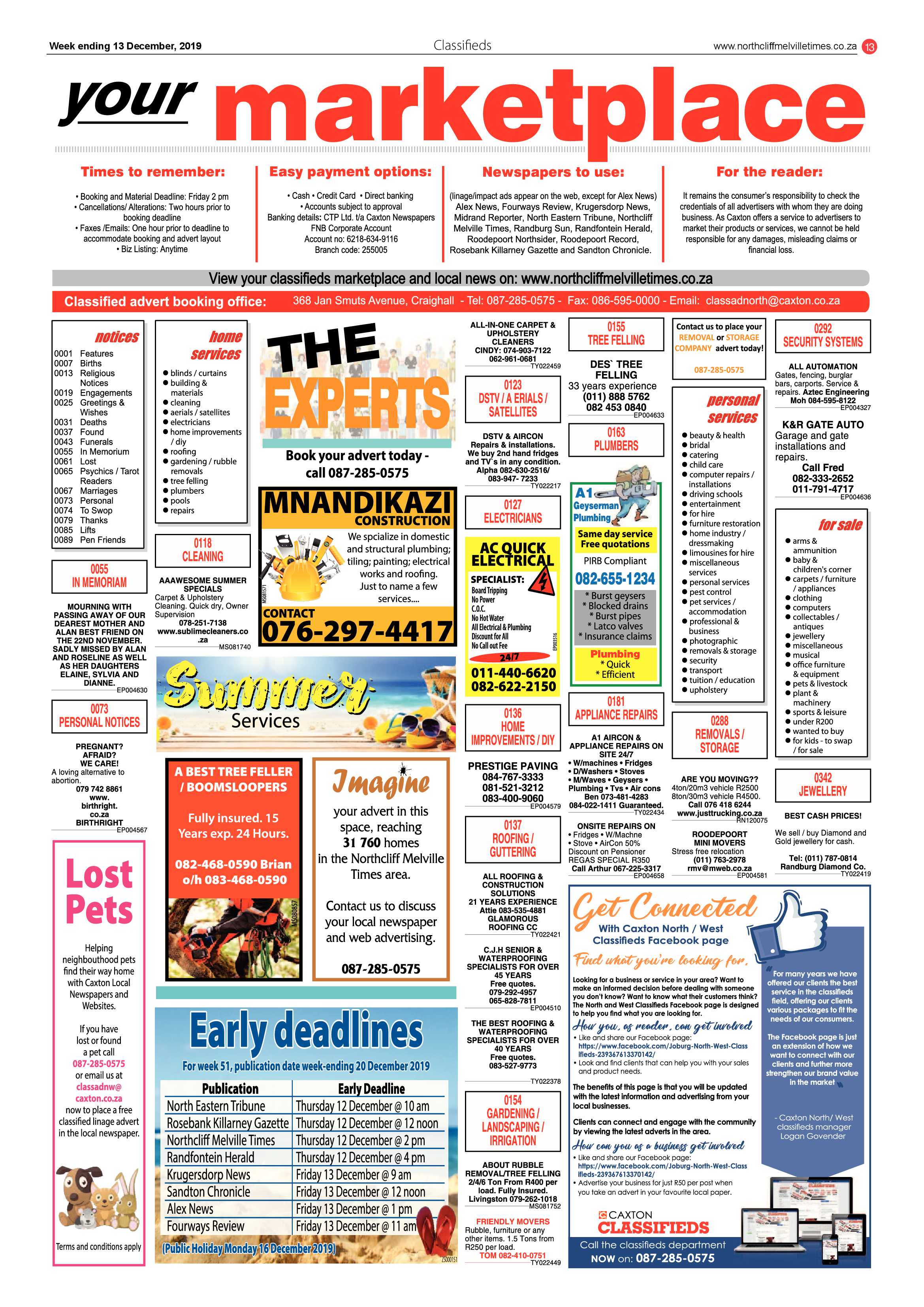 Northcliff Melville Times 09 December 2019 page 13