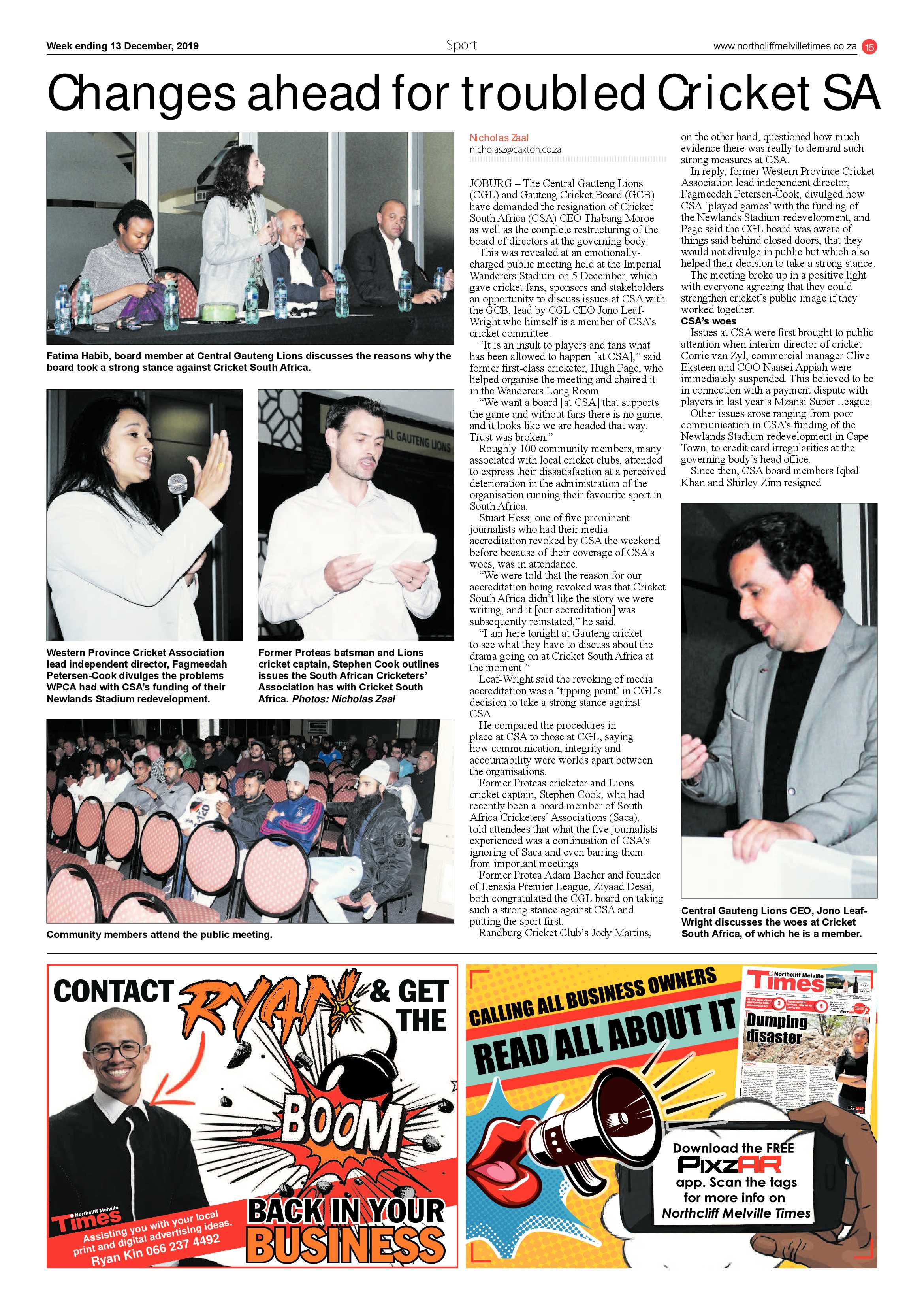 Northcliff Melville Times 09 December 2019 page 15