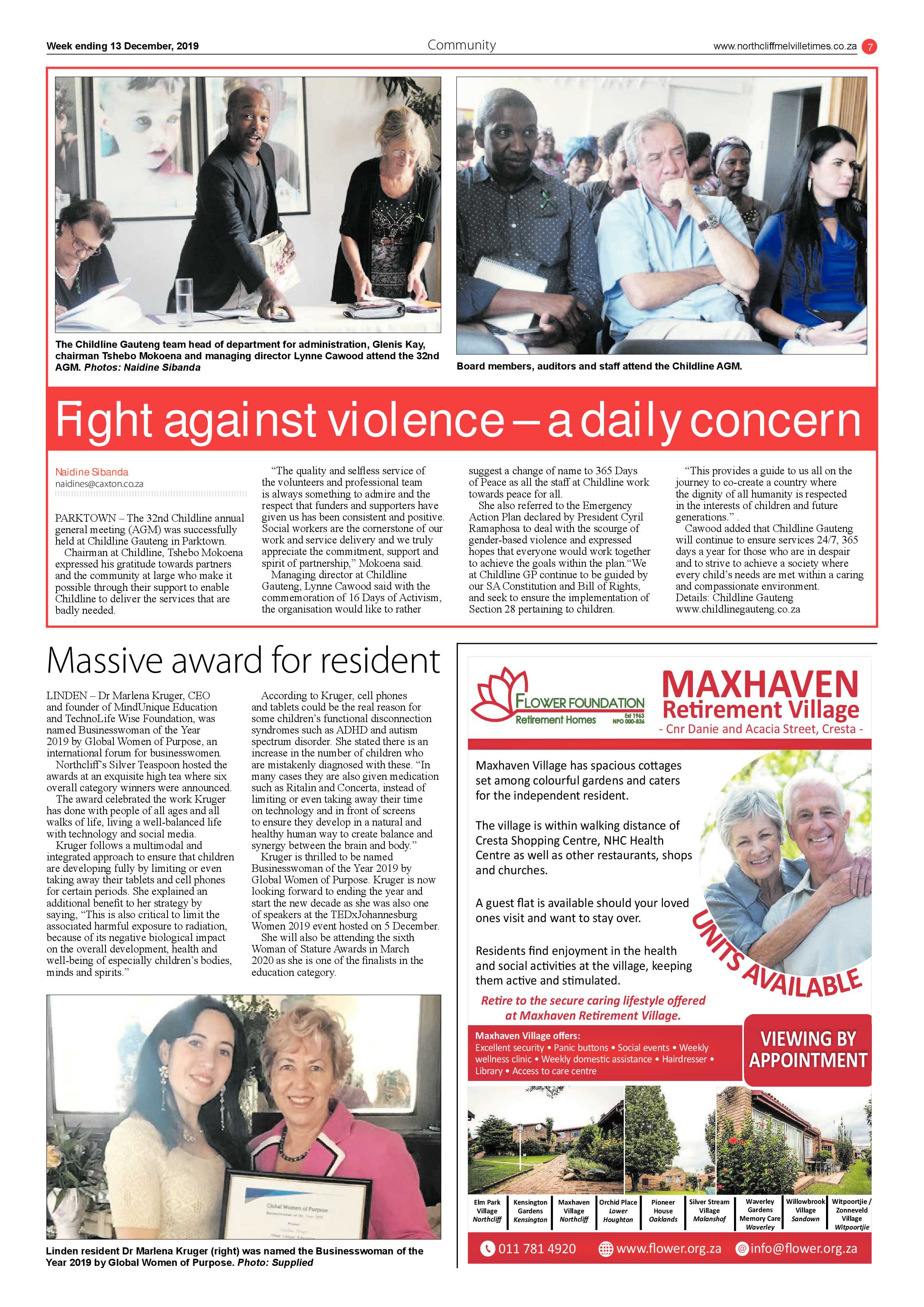 Northcliff Melville Times 09 December 2019 page 7