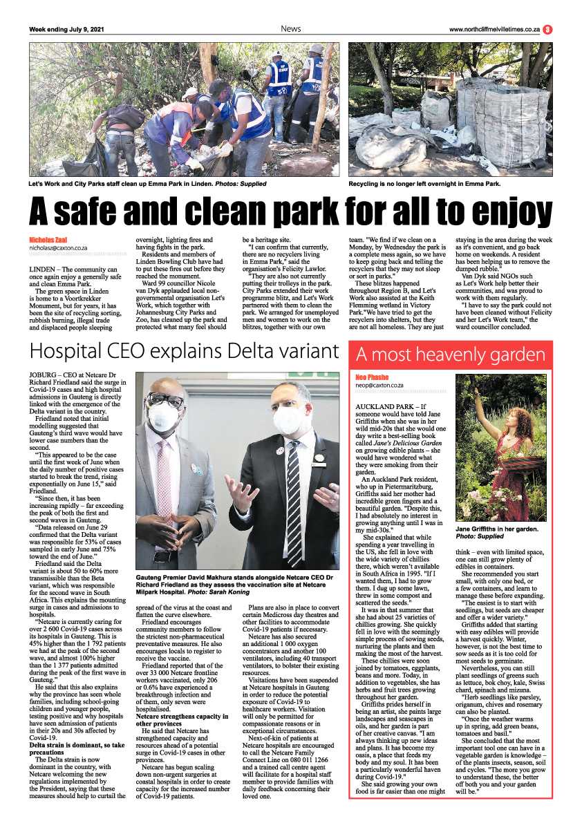 Northcliff Melville Times 09 July 2021 page 3