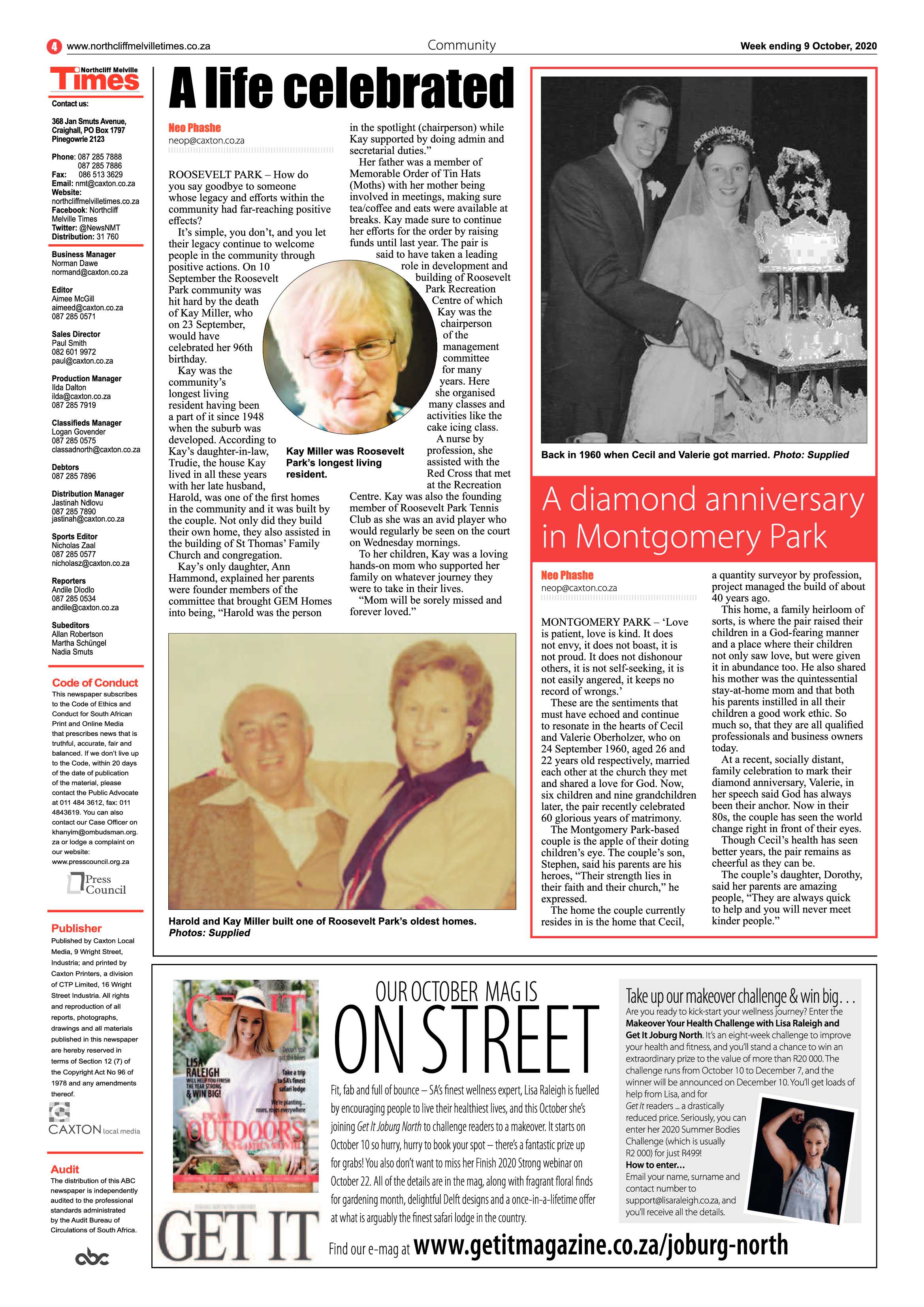Northcliff Melville Times 09 October 2020 page 4