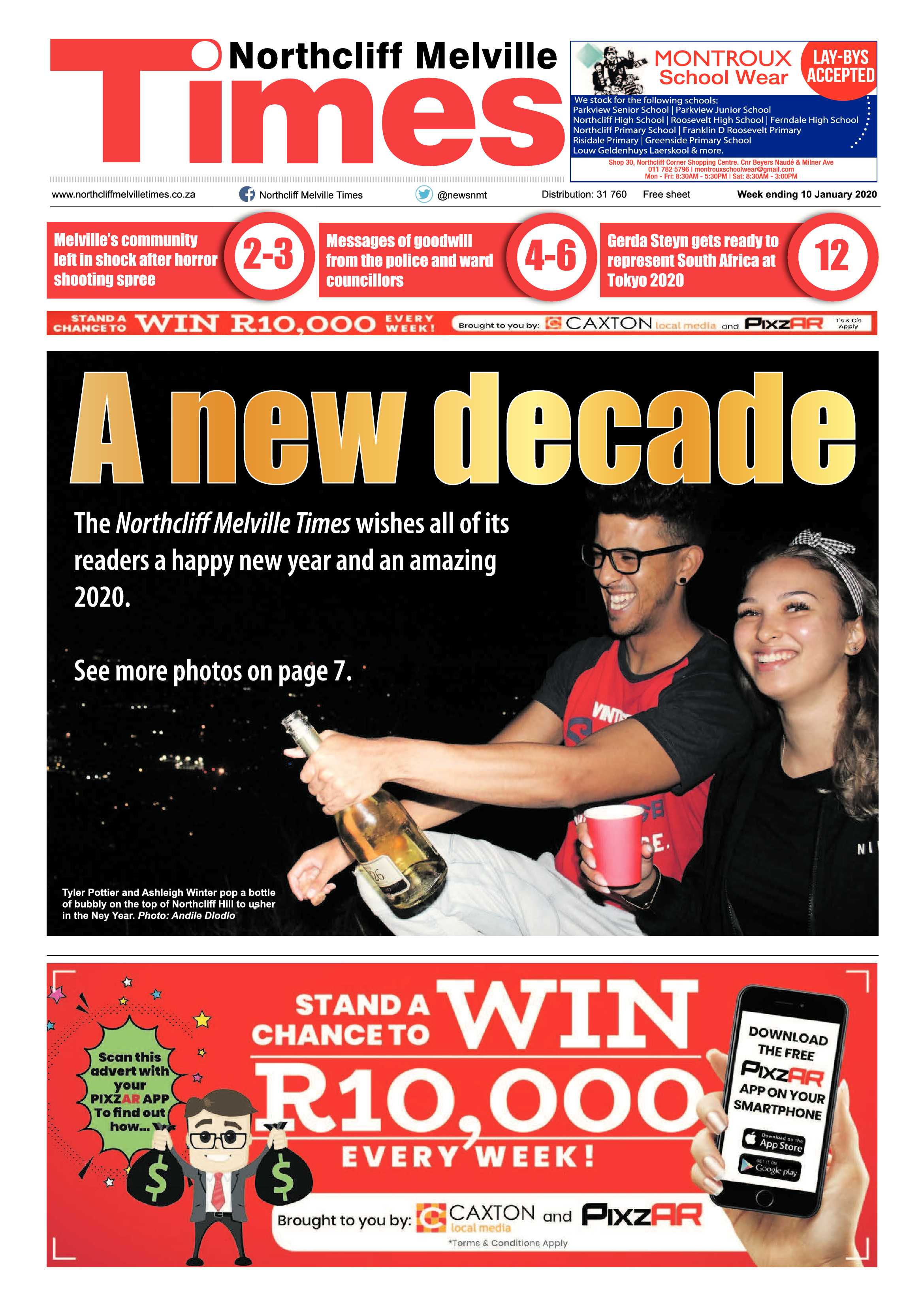 Northcliff Melville Times 10 January 2020 page 1