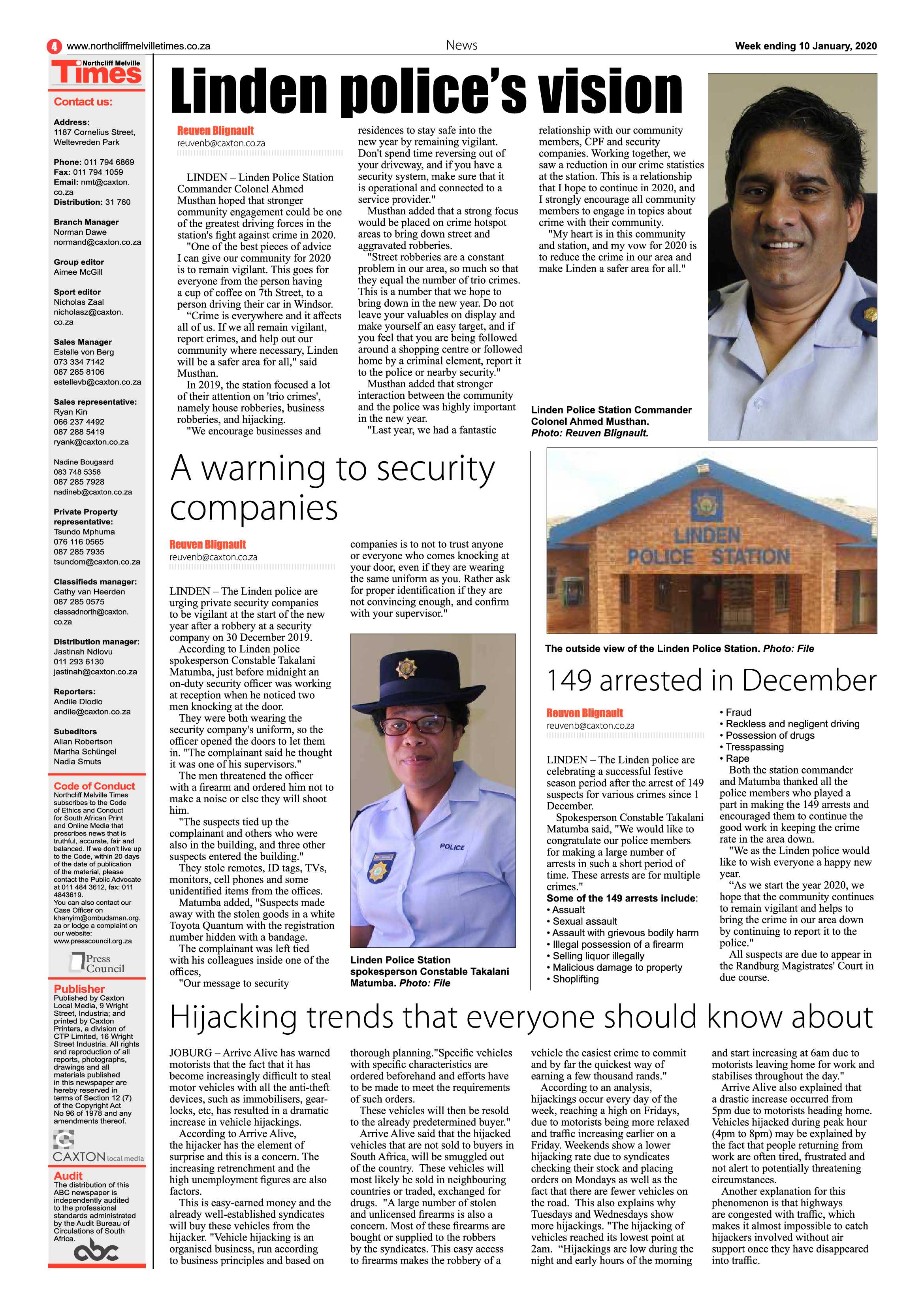 Northcliff Melville Times 10 January 2020 page 4