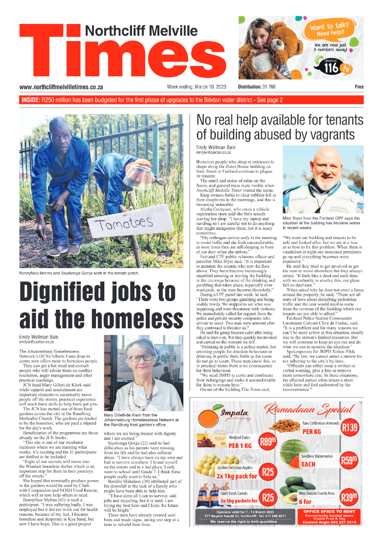 Northcliff Melville Times 10 March 2023 page 1