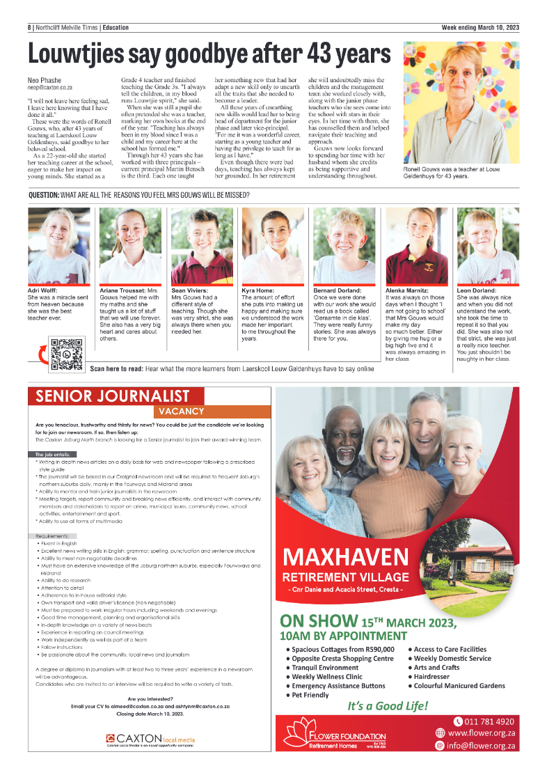 Northcliff Melville Times 10 March 2023 page 8