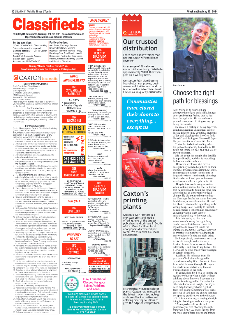 Northcliff Melville Times 10 May 2024 page 10