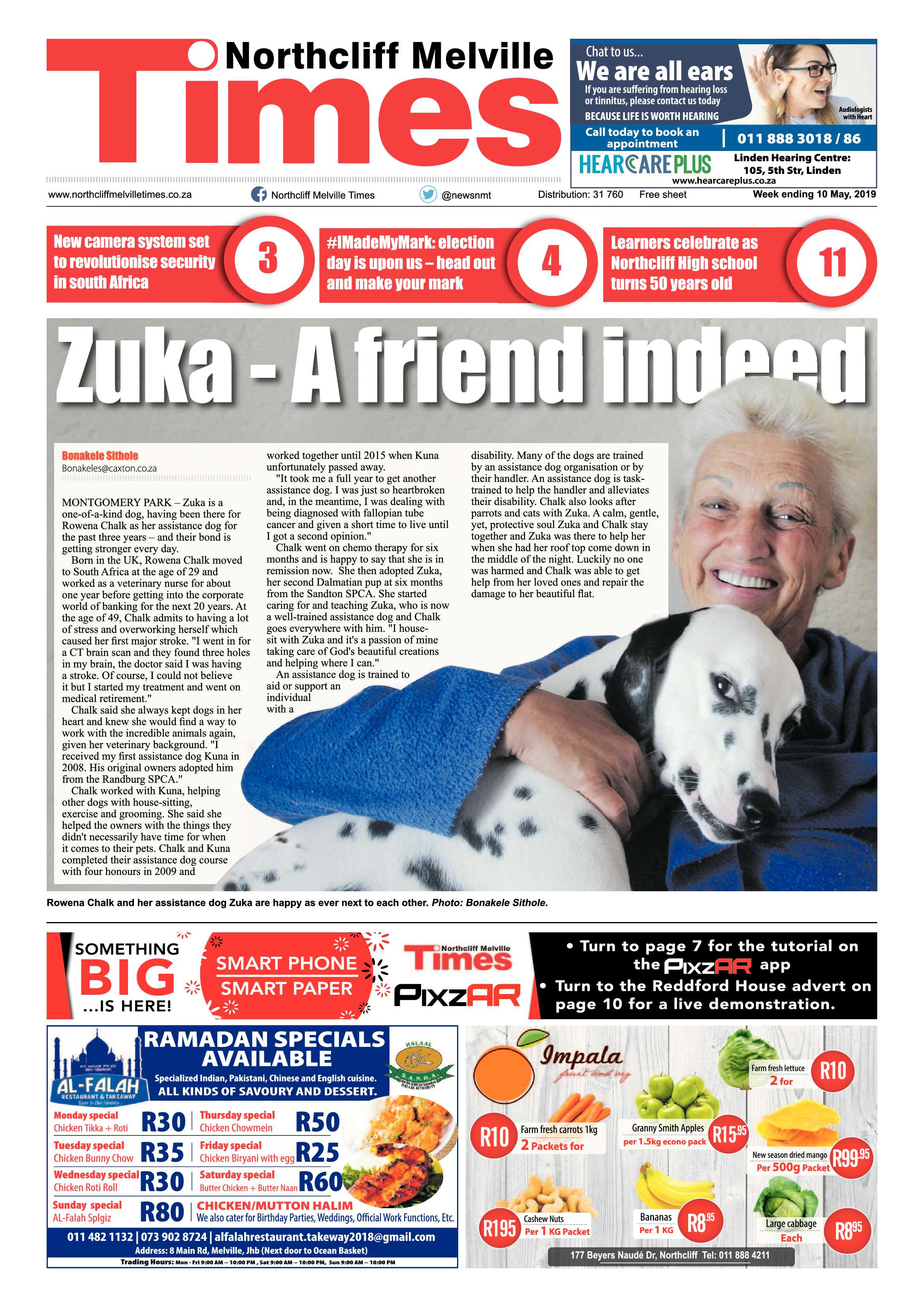Northcliff Melville Times 10 May, 2019 page 1