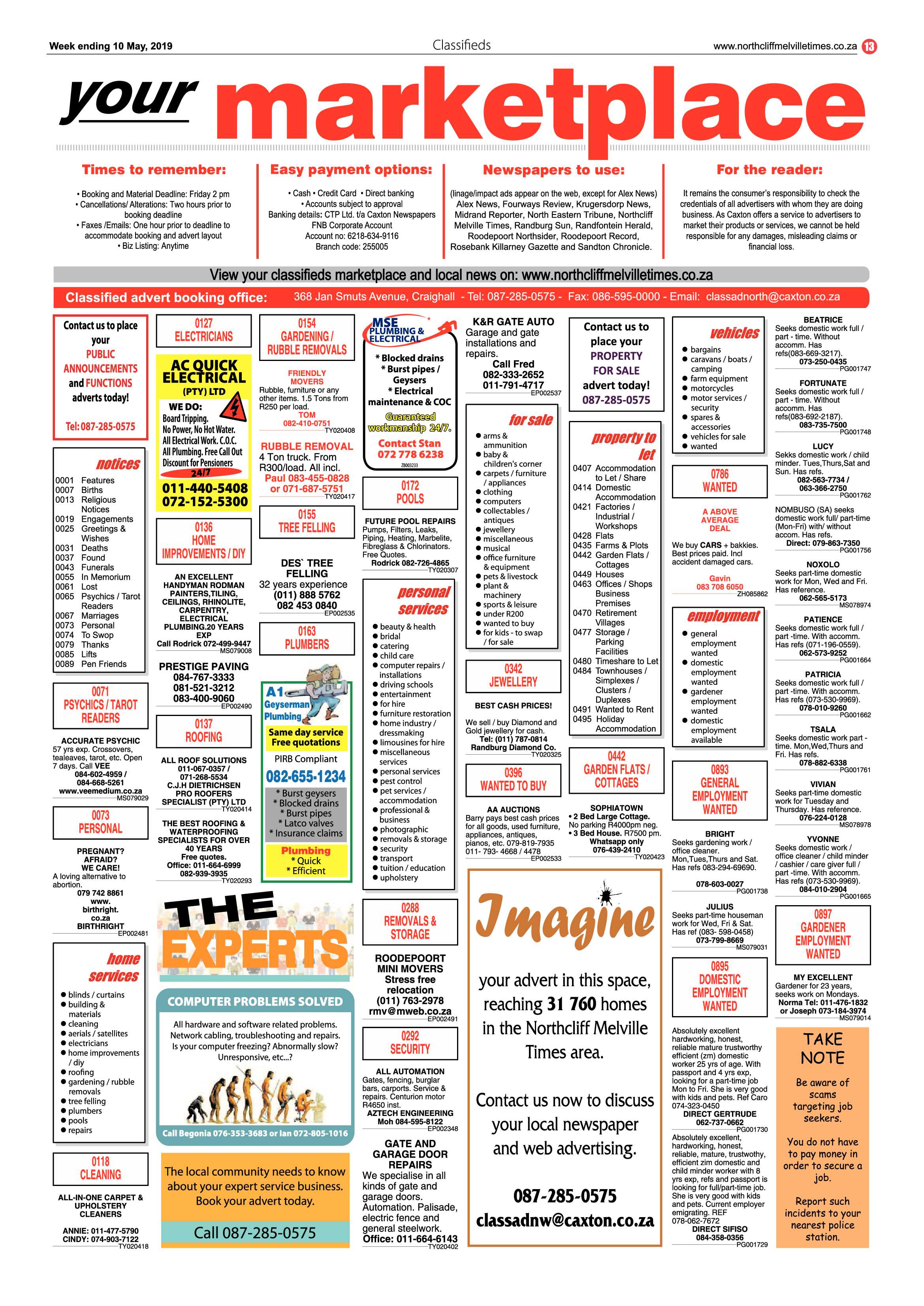Northcliff Melville Times 10 May, 2019 page 13