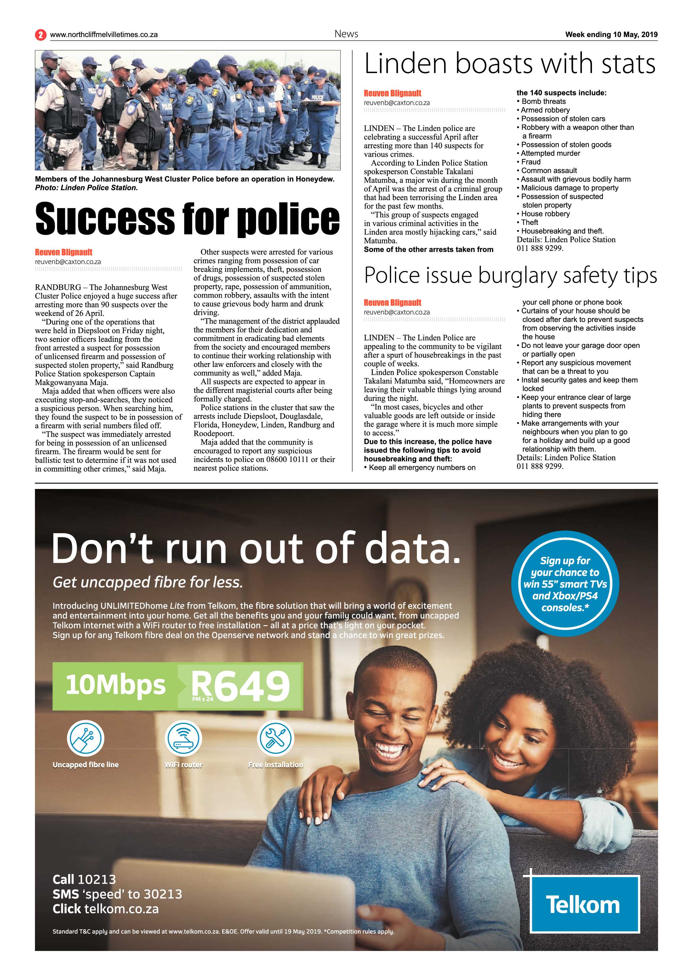Northcliff Melville Times 10 May, 2019 page 2
