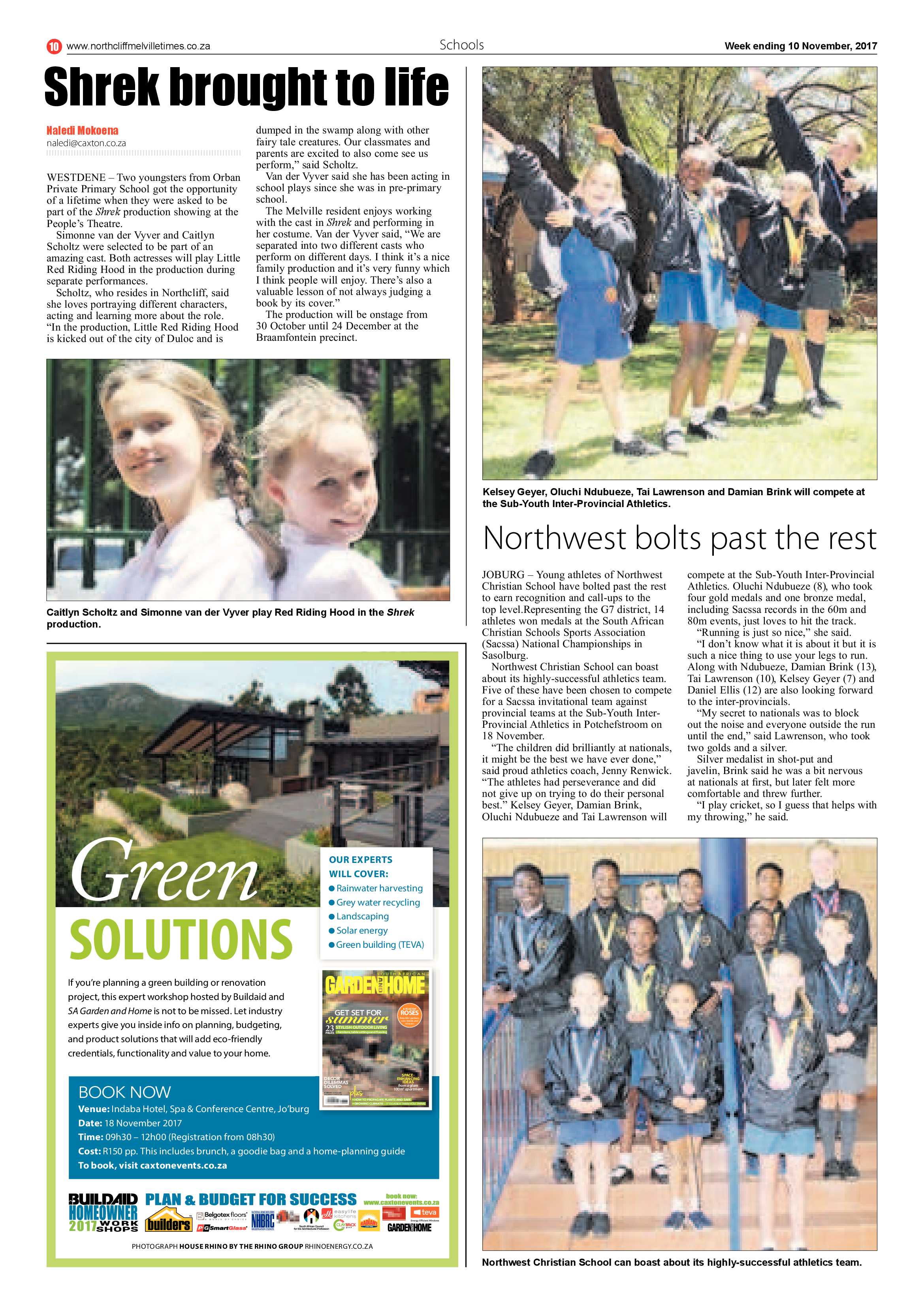 Northcliff Melville Times 10 November 2017 page 10