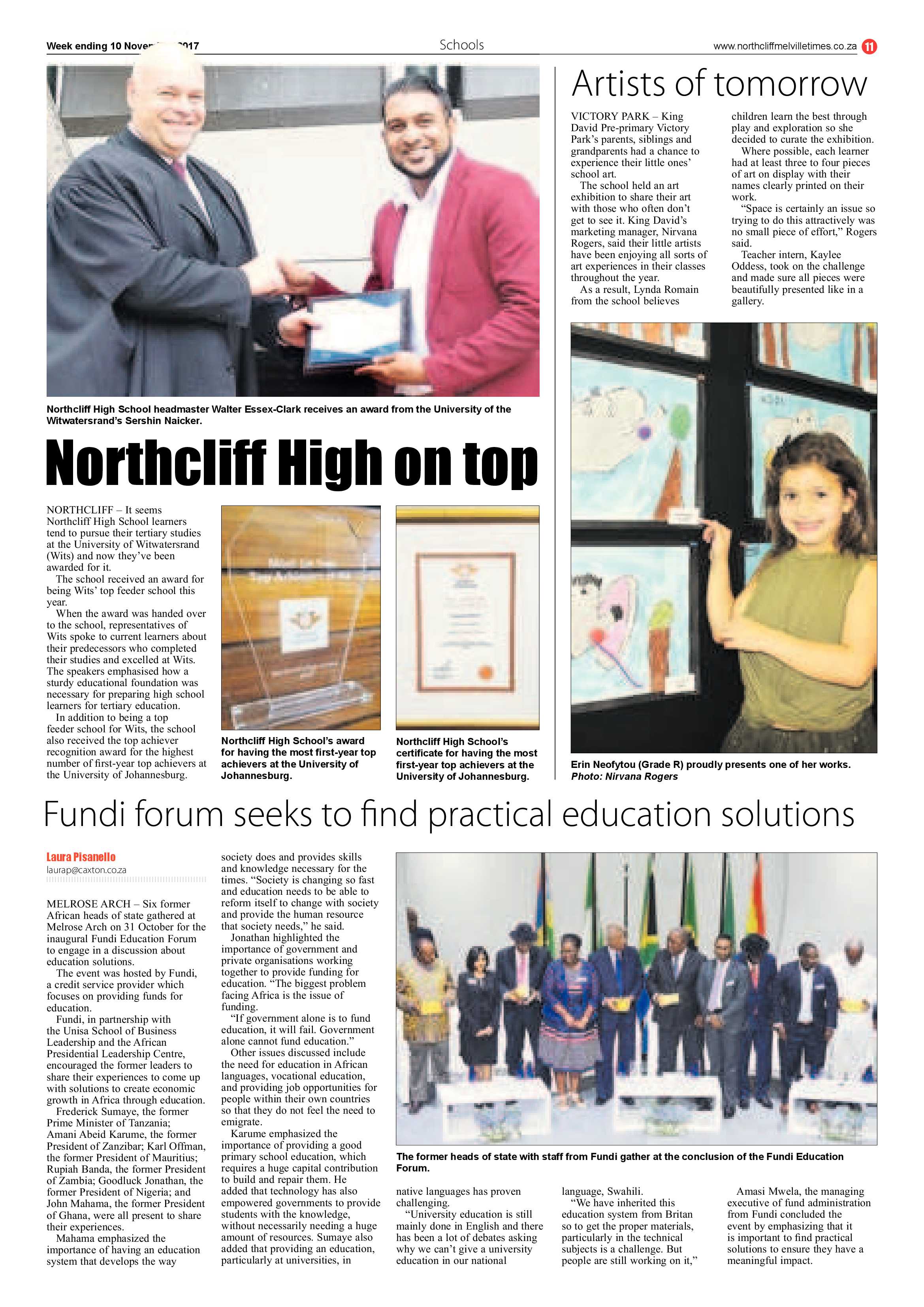 Northcliff Melville Times 10 November 2017 page 11