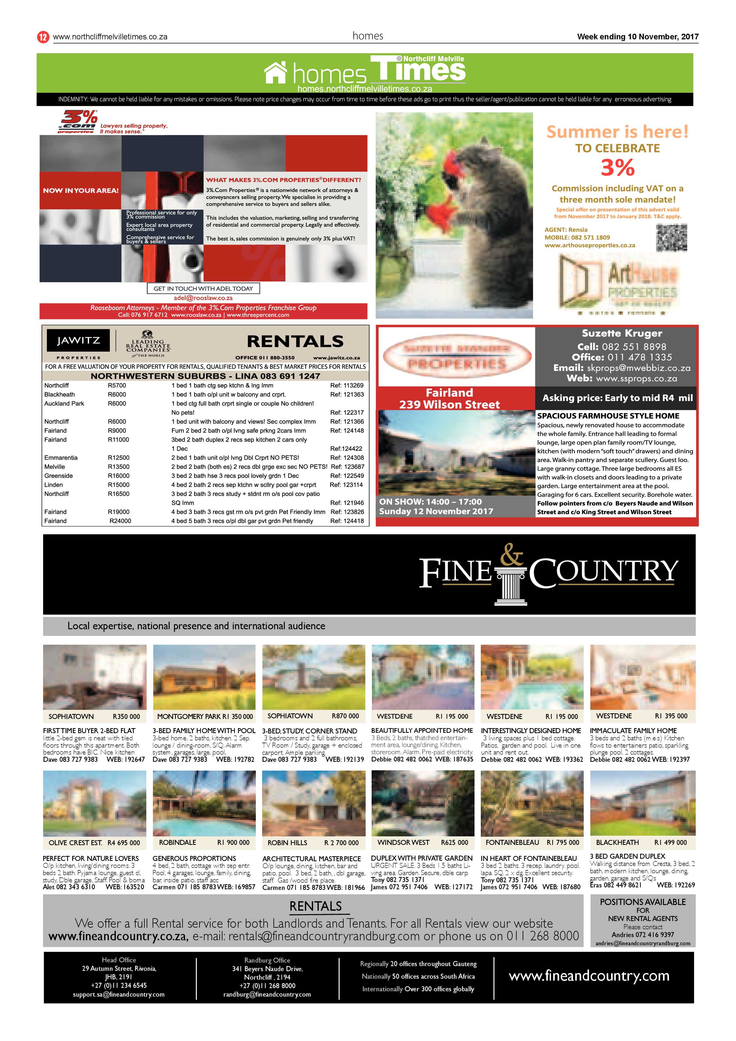 Northcliff Melville Times 10 November 2017 page 12