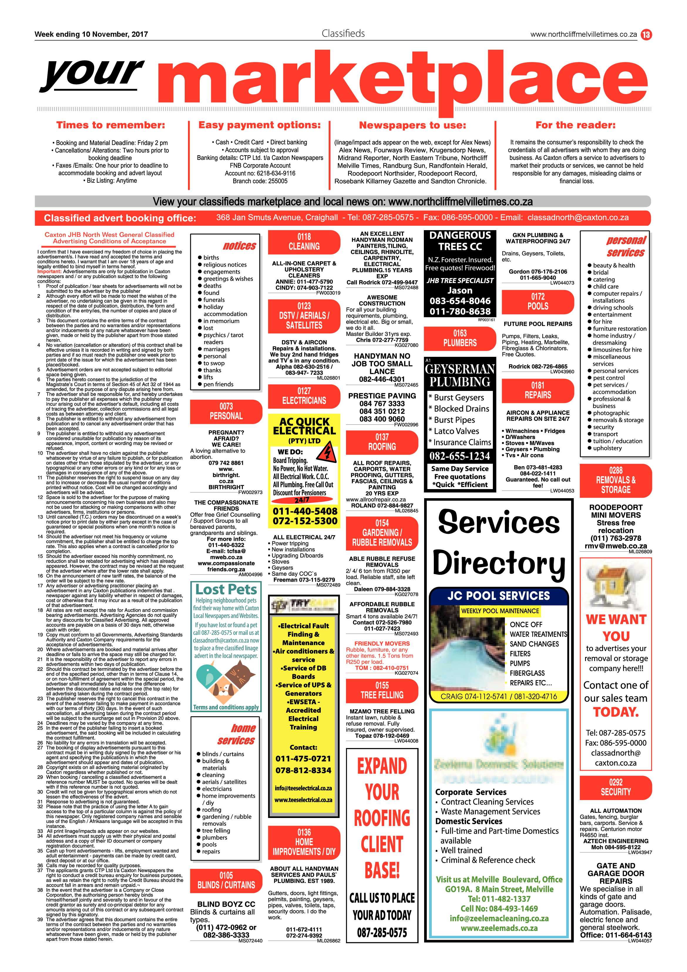 Northcliff Melville Times 10 November 2017 page 13