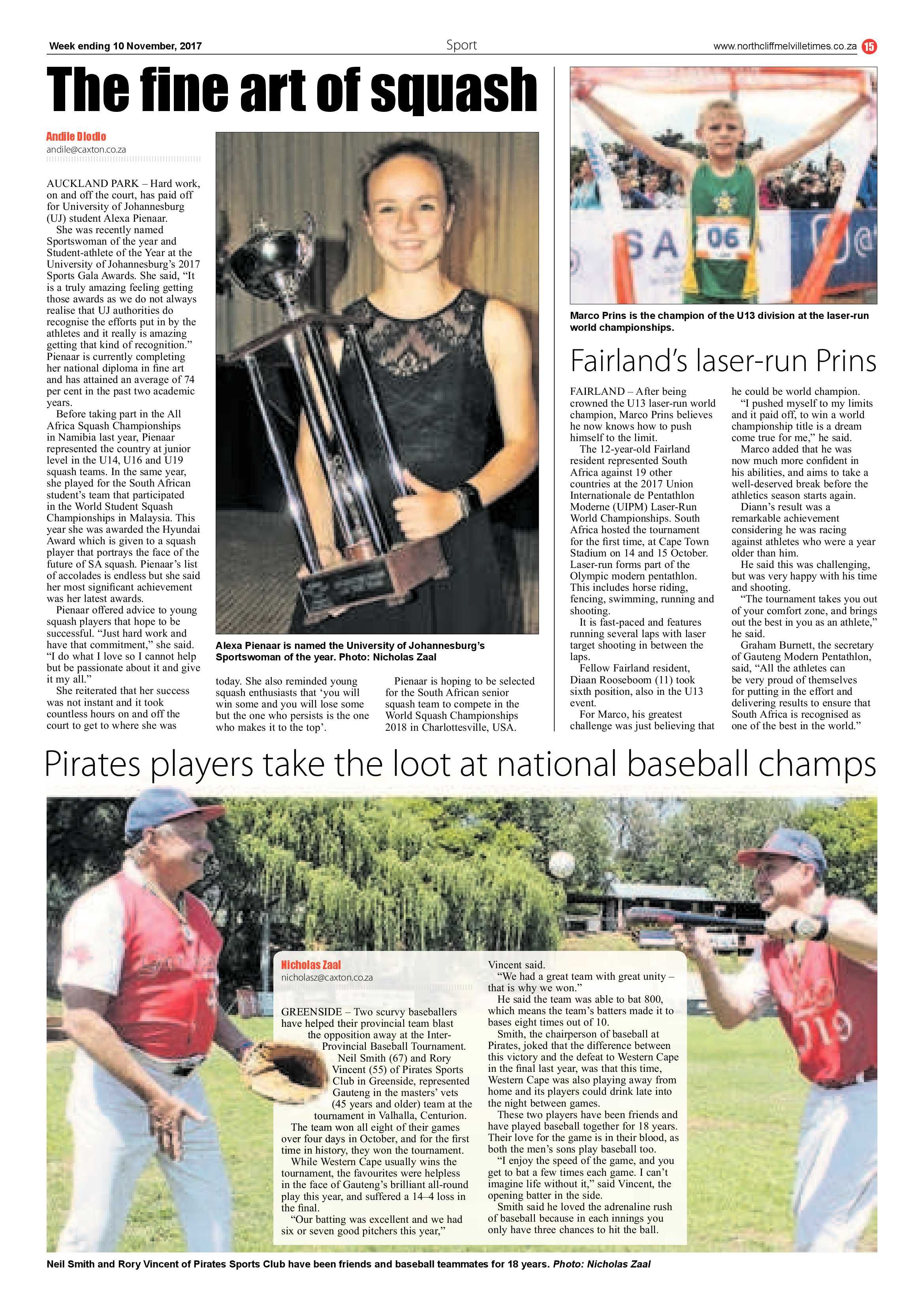 Northcliff Melville Times 10 November 2017 page 15