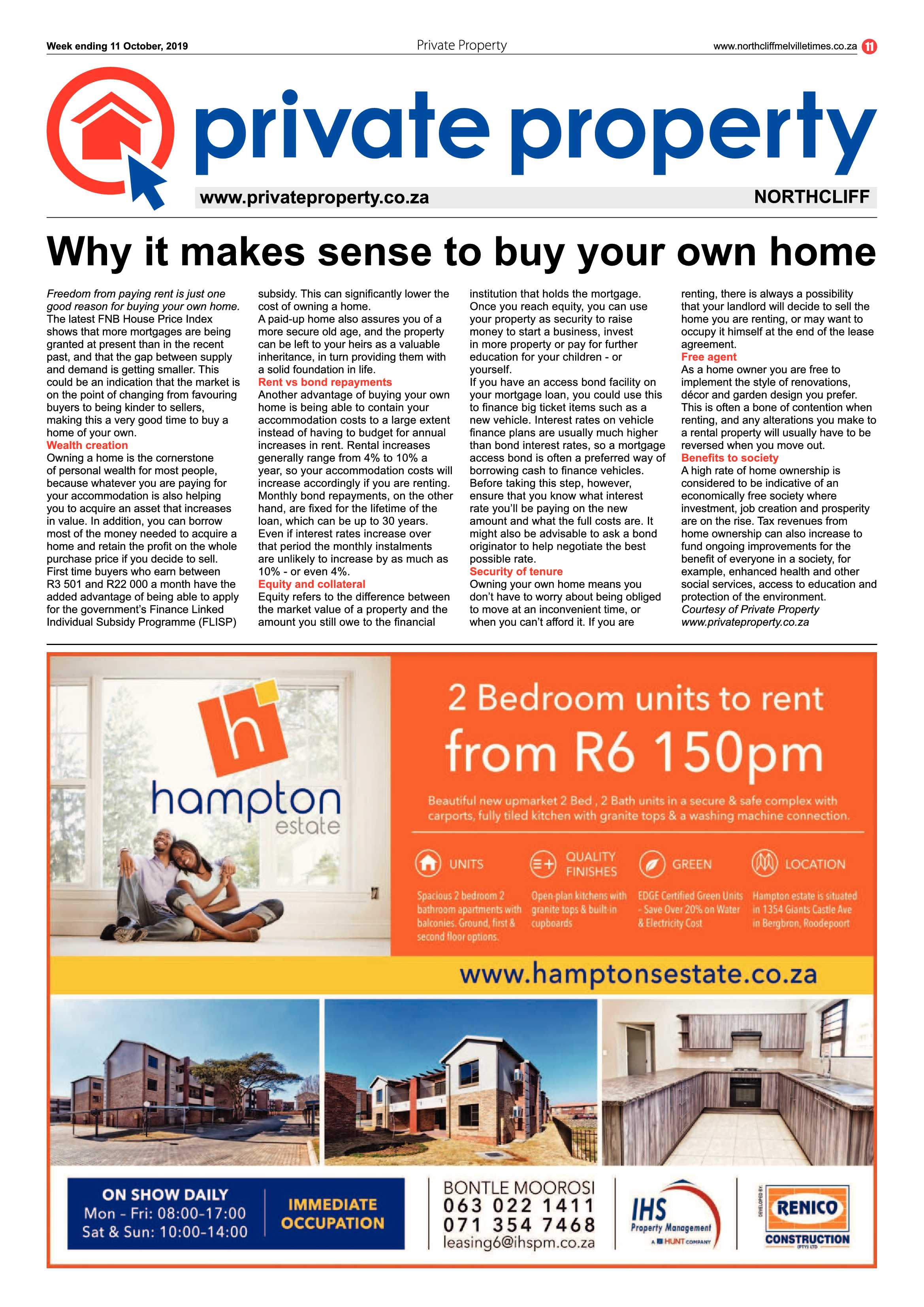 Northcliff Melville Times 11 October, 2019 page 11