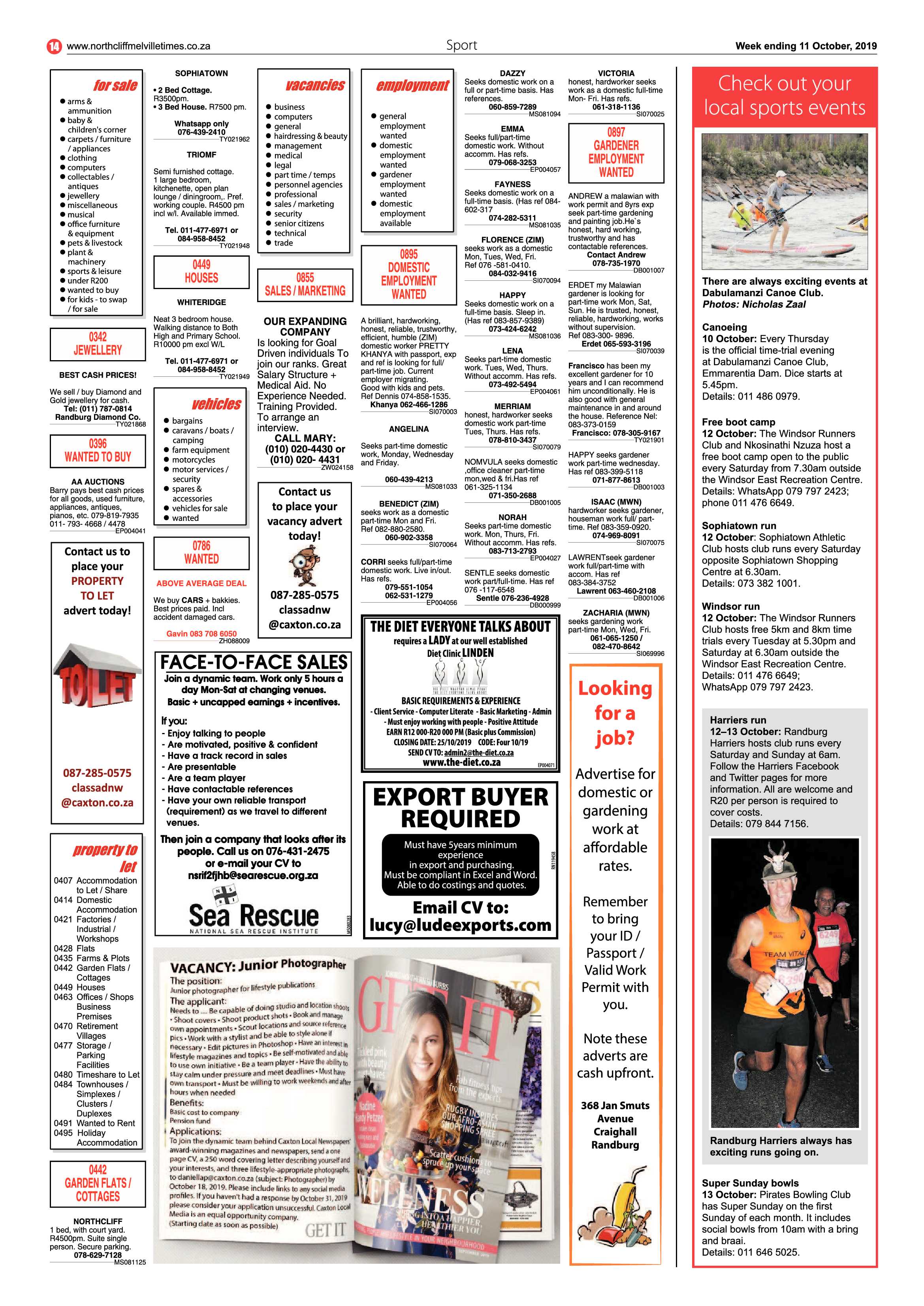 Northcliff Melville Times 11 October, 2019 page 14