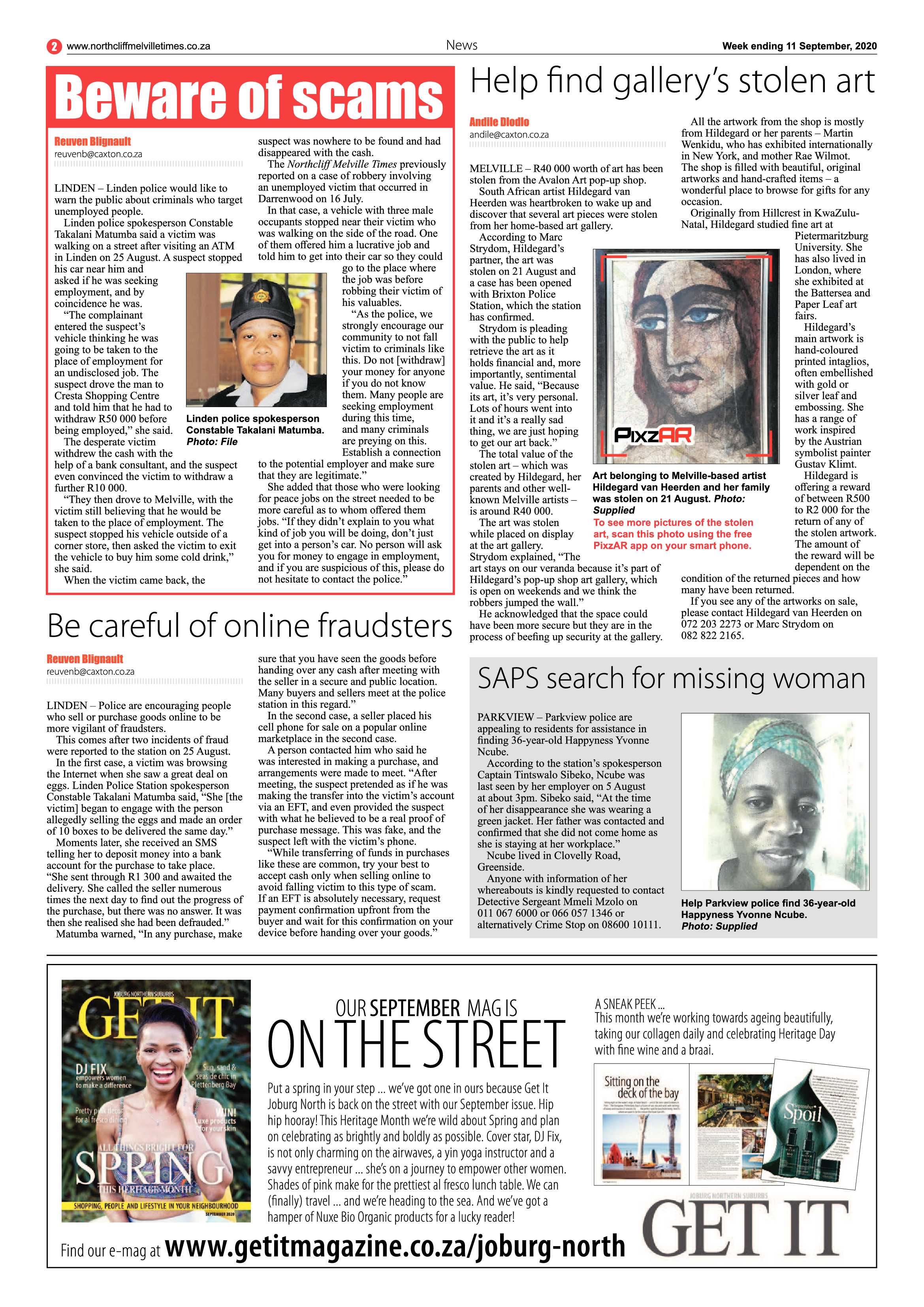 Northcliff Melville Times 08 September 2020 page 2