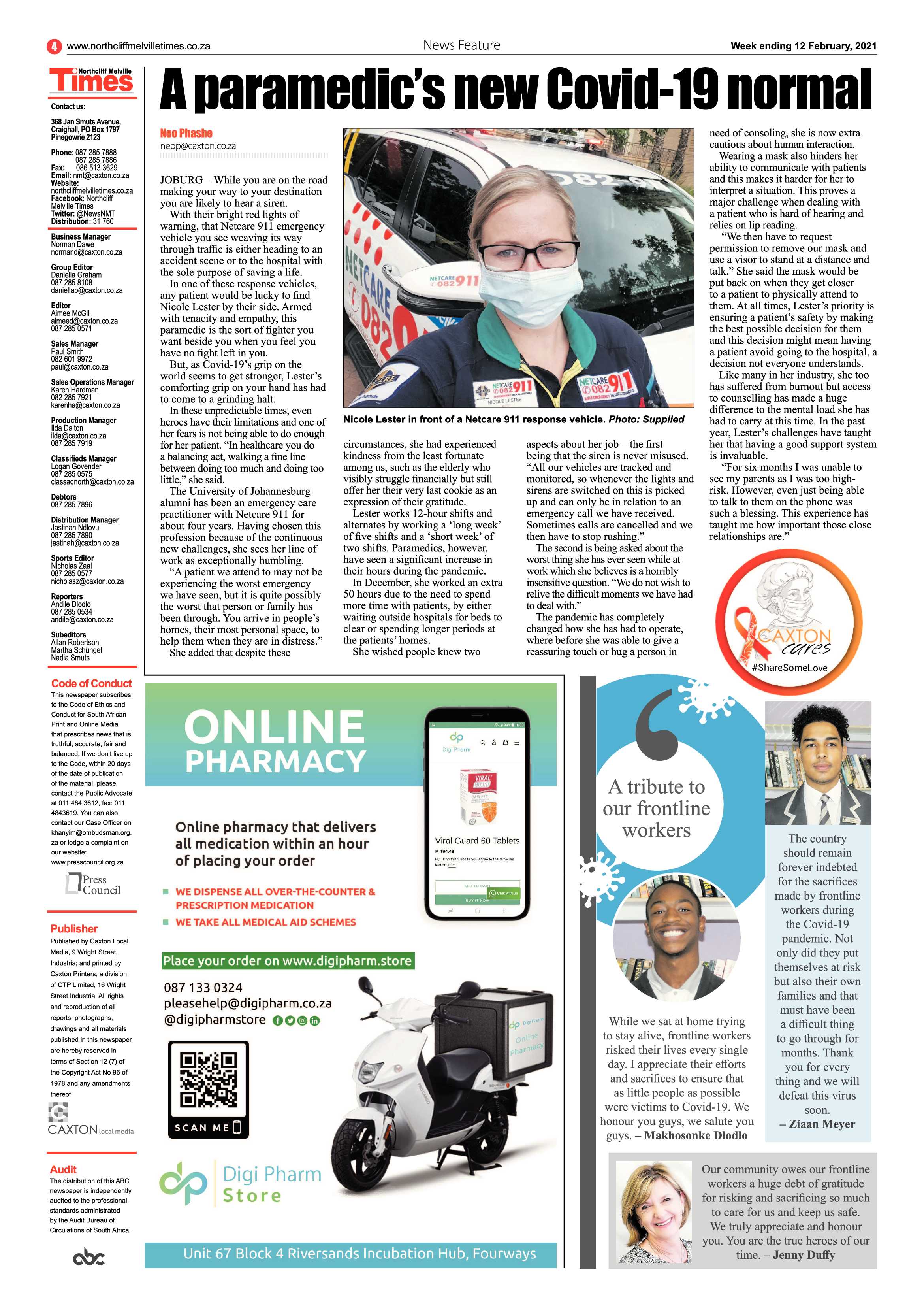 Northcliff Melville Times 12 February 2021 page 4