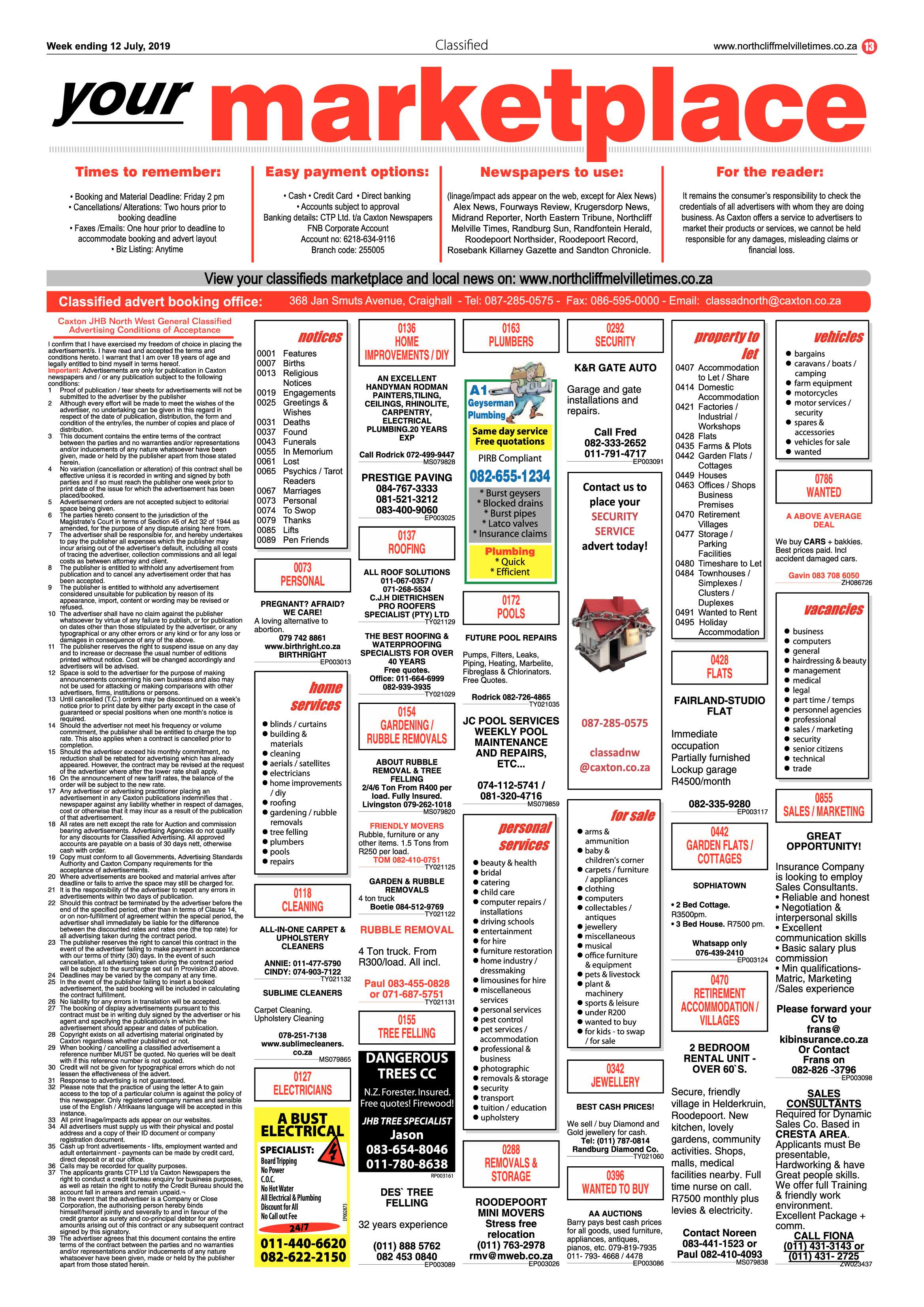 Northcliff Melville Times 12 July, 2019 page 13