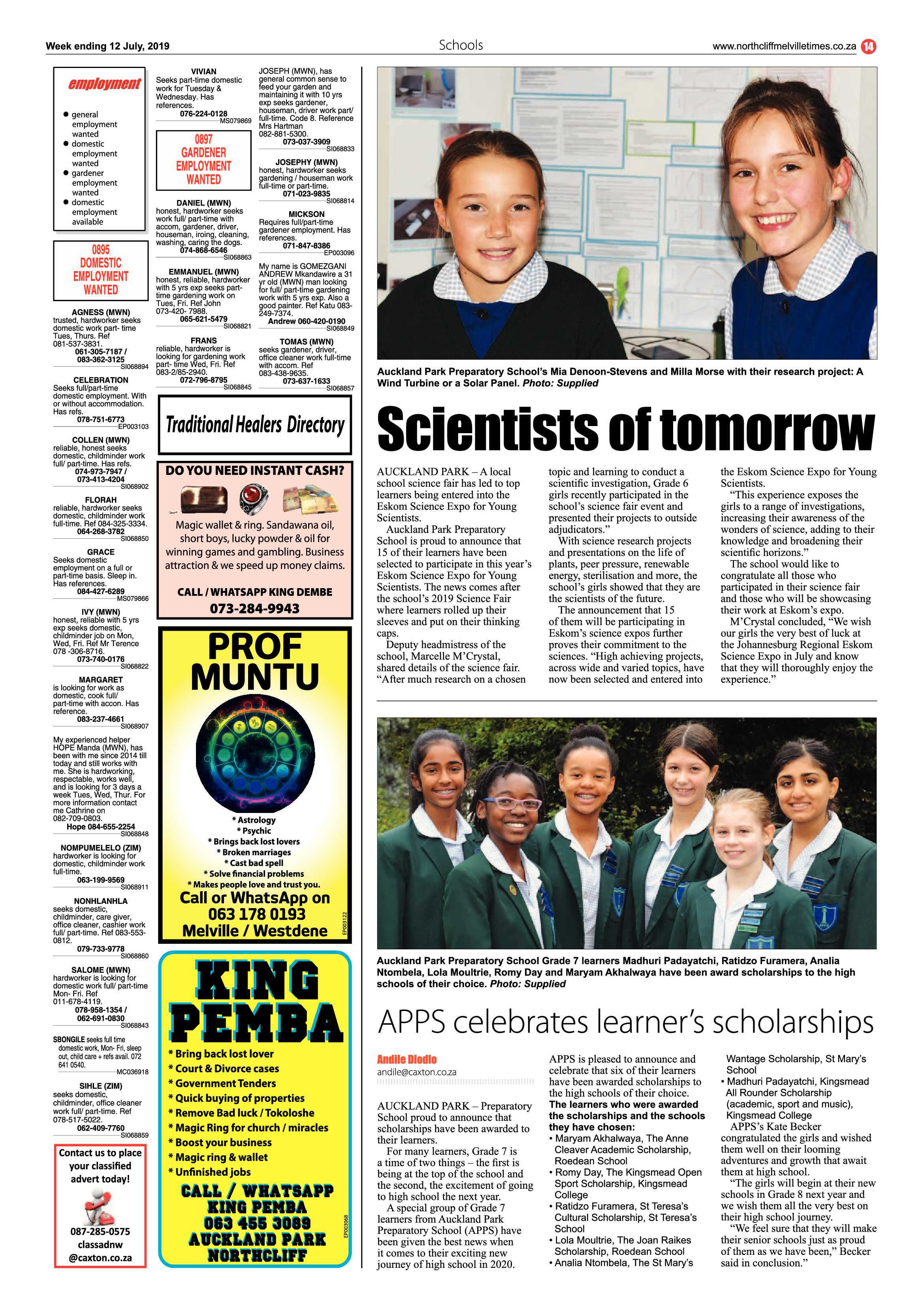 Northcliff Melville Times 12 July, 2019 page 14
