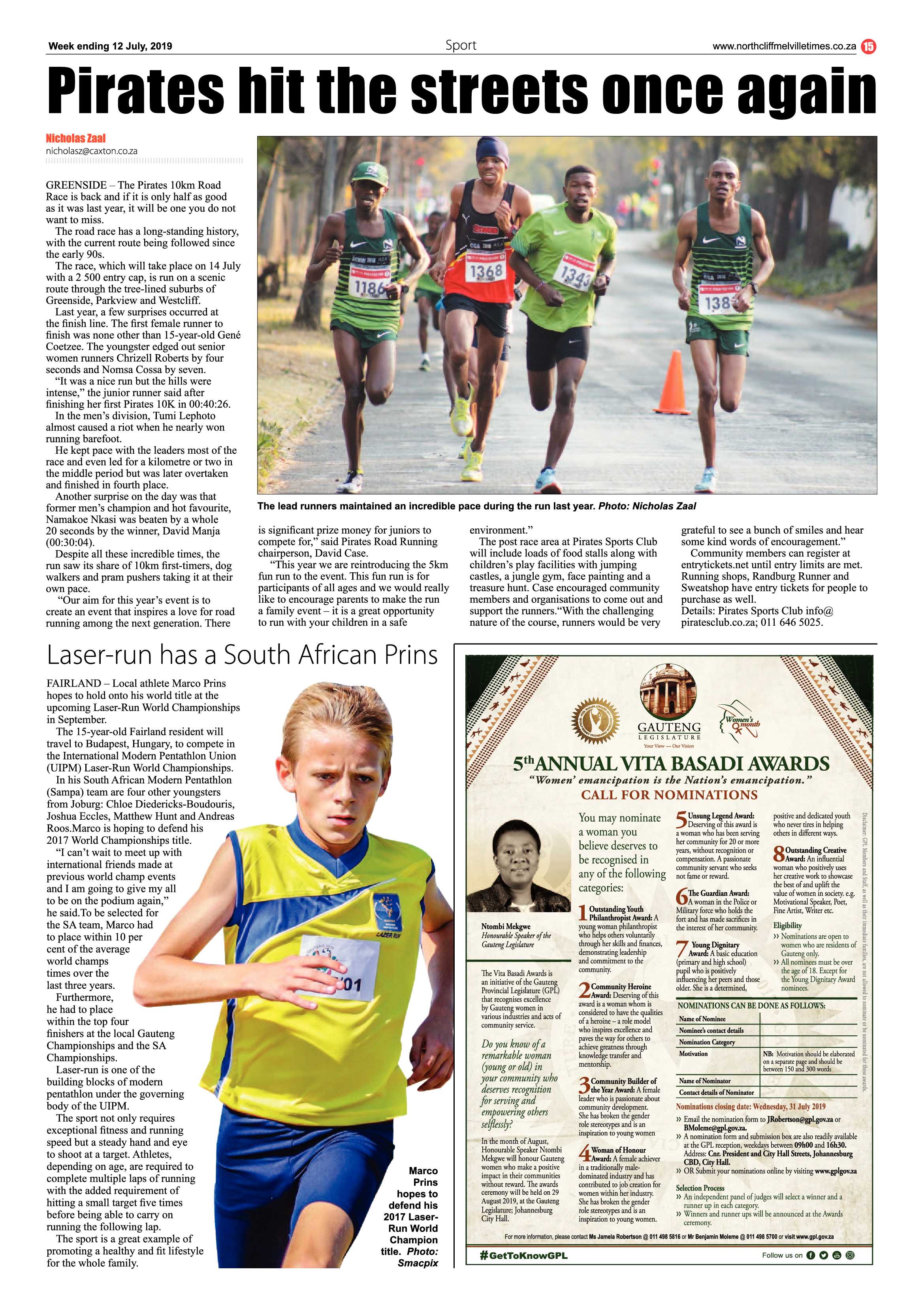 Northcliff Melville Times 12 July, 2019 page 15