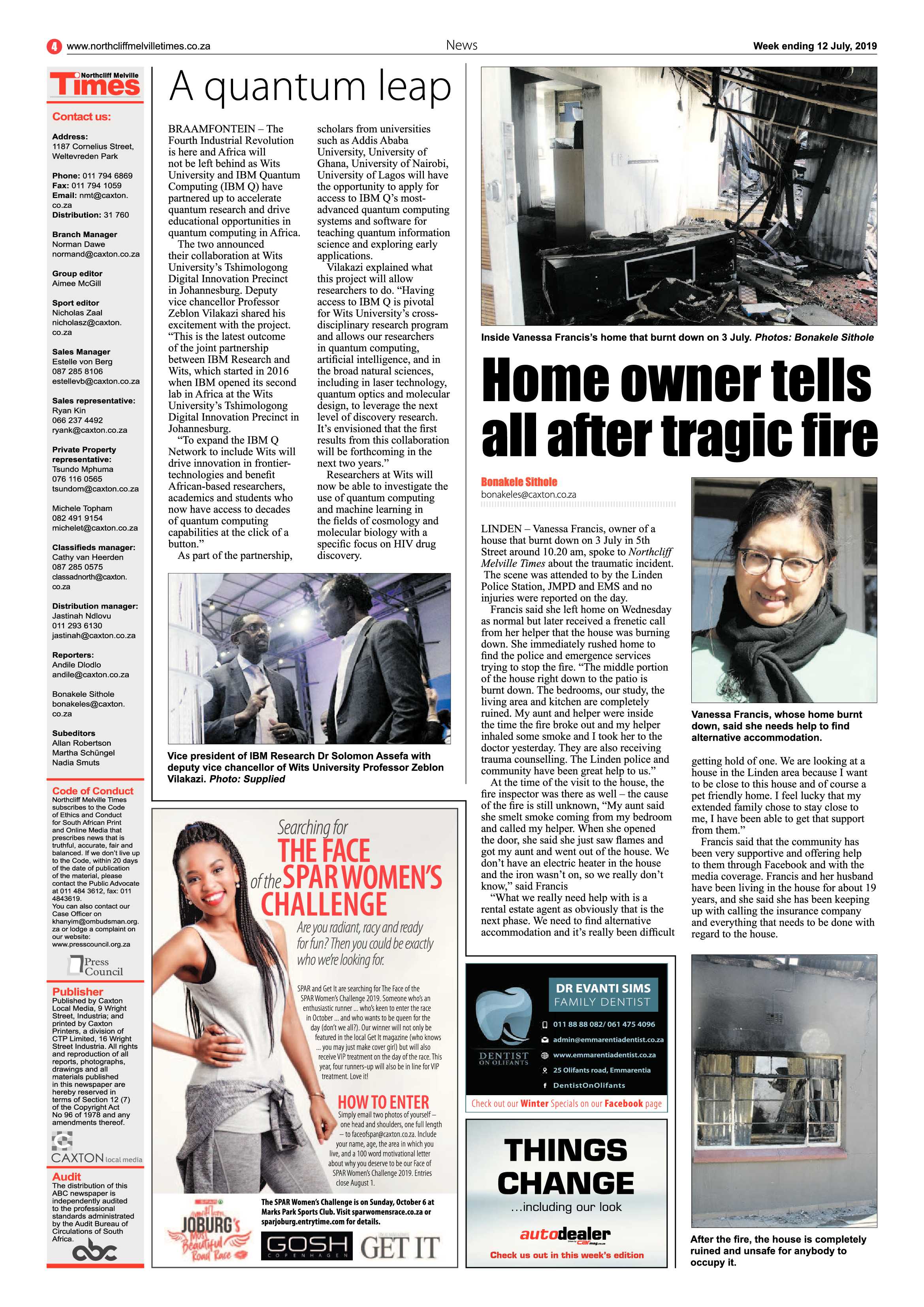 Northcliff Melville Times 12 July, 2019 page 4