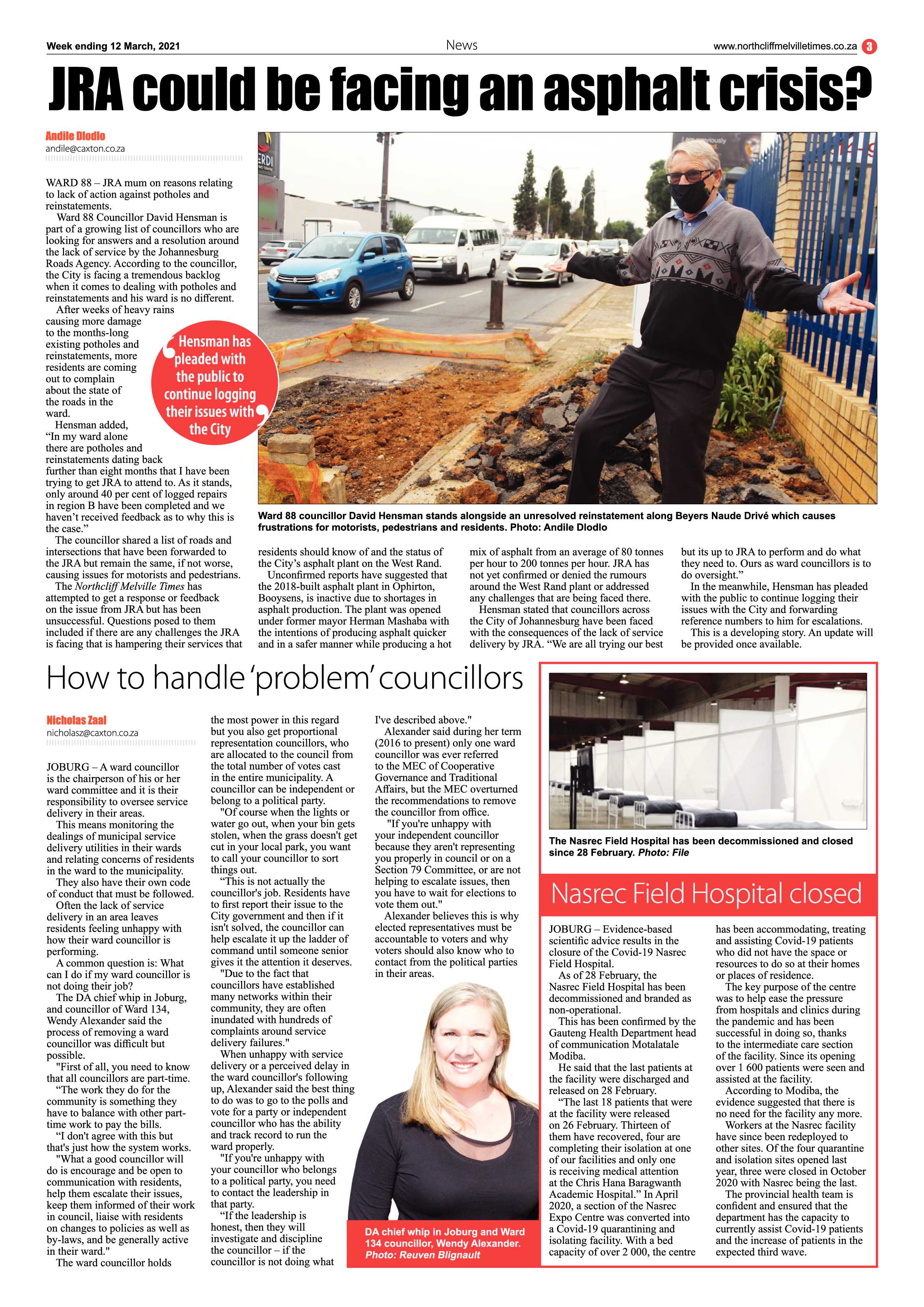 Northcliff Melville Times 12 March 2021 page 3