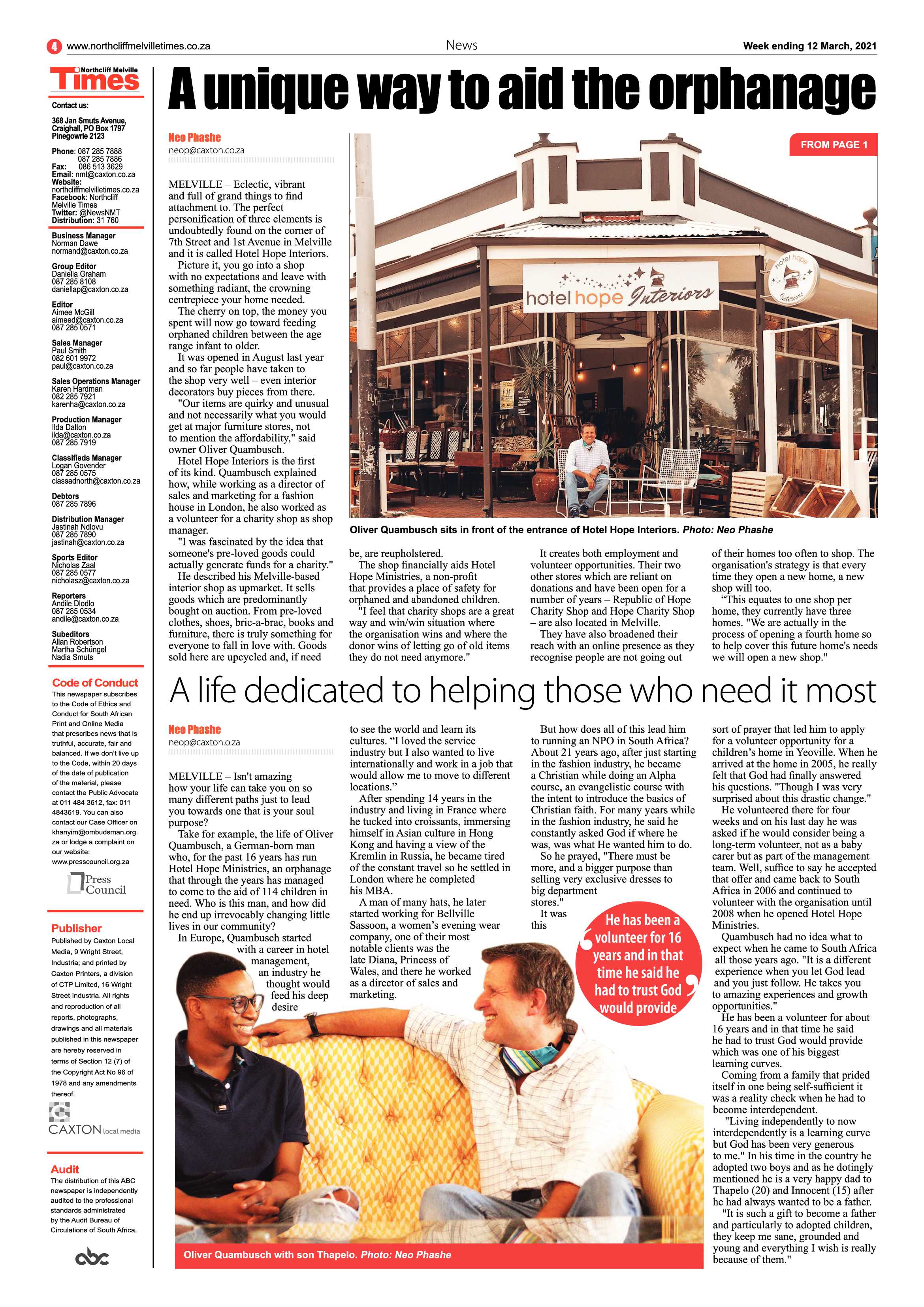 Northcliff Melville Times 12 March 2021 page 4