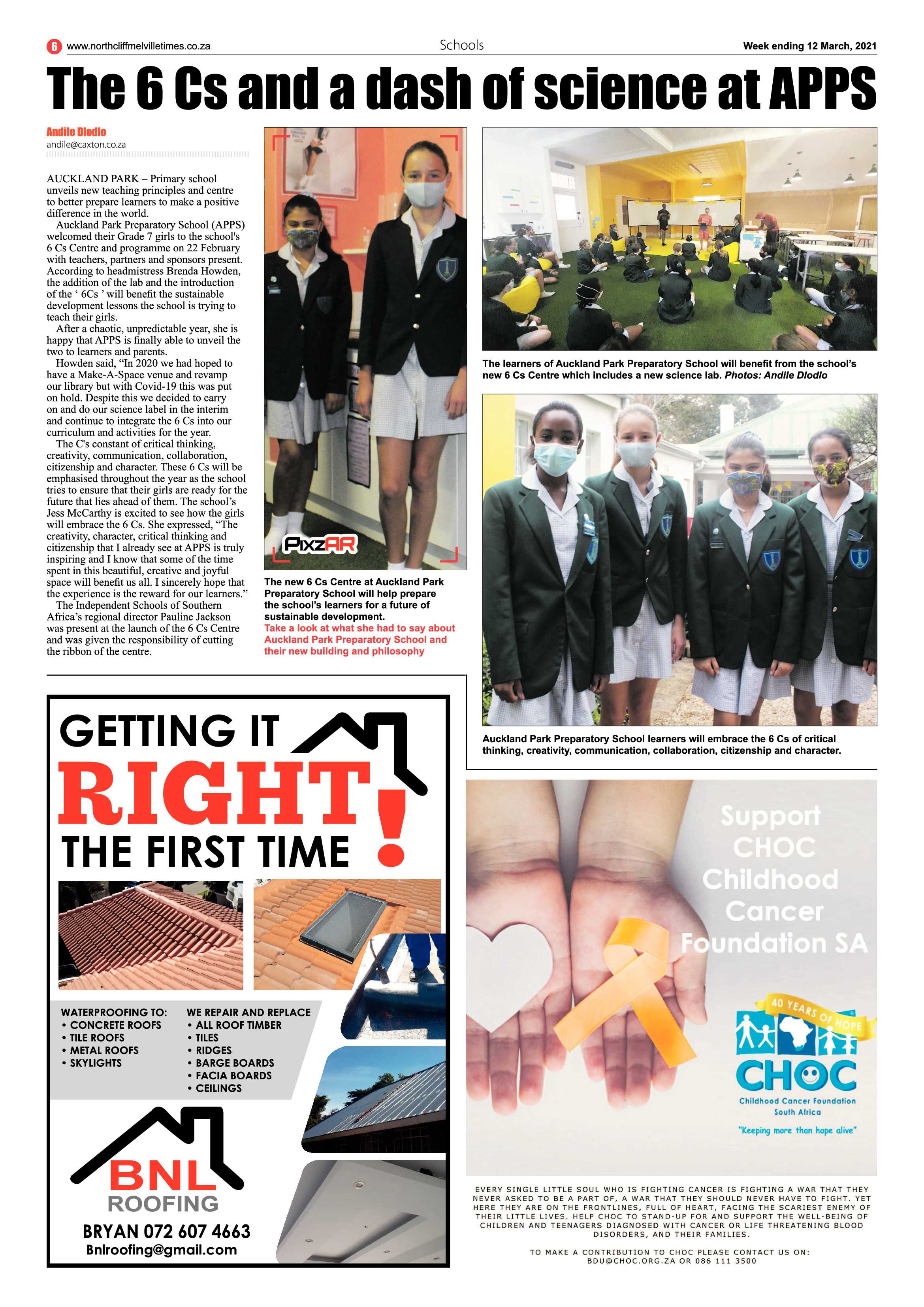 Northcliff Melville Times 12 March 2021 page 6