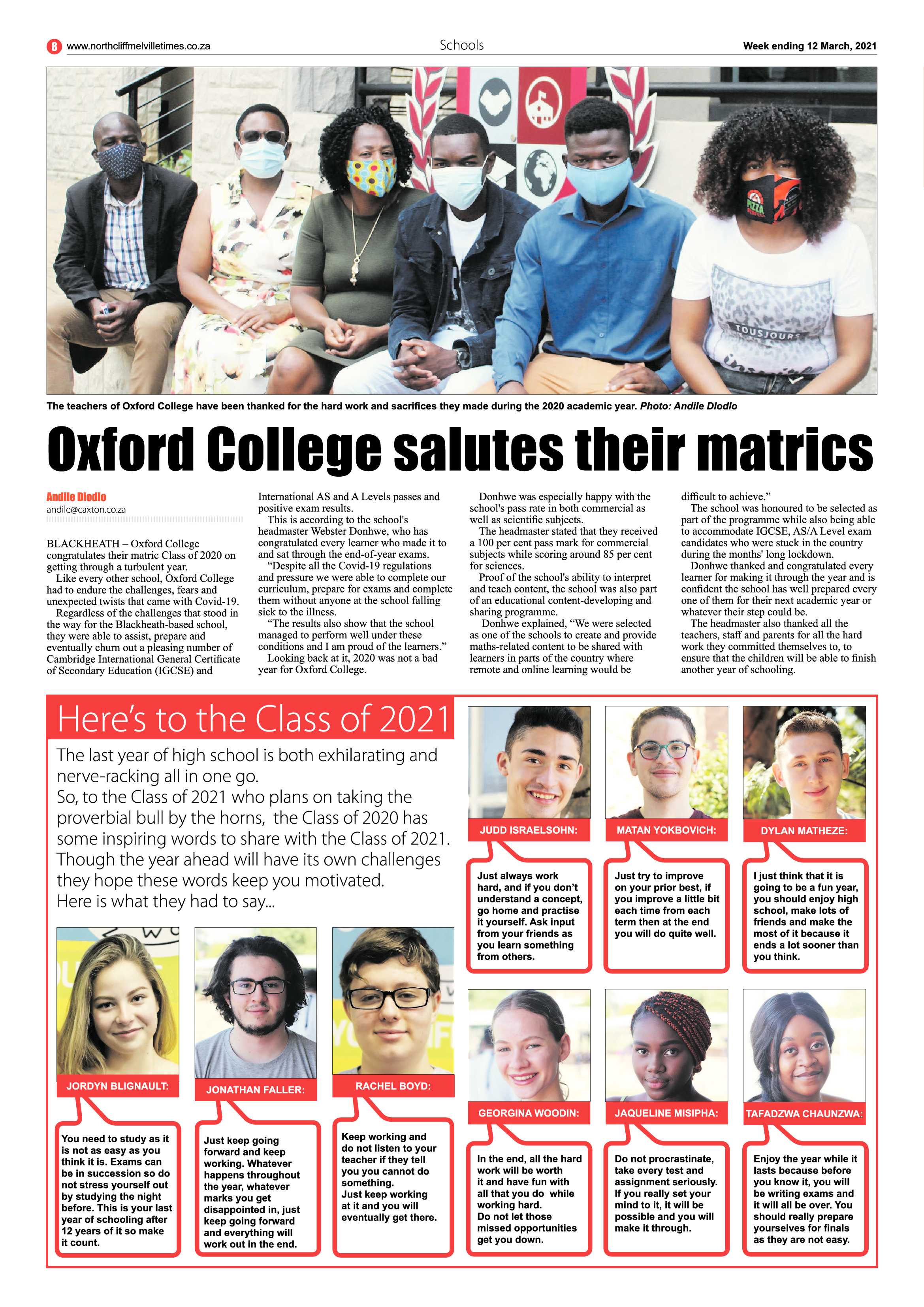 Northcliff Melville Times 12 March 2021 page 8