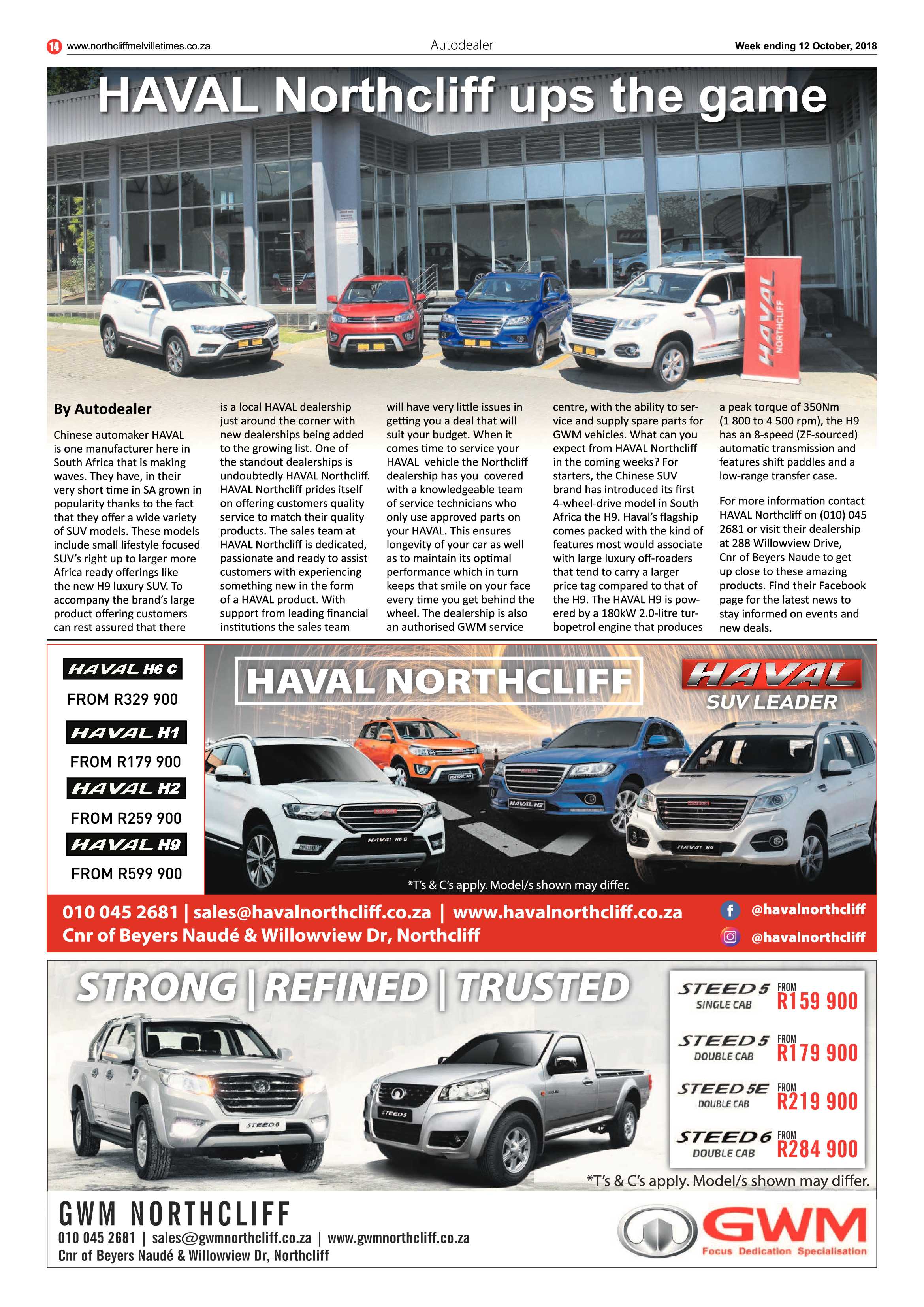 Northcliff Melville Times 12 October 2018 page 14