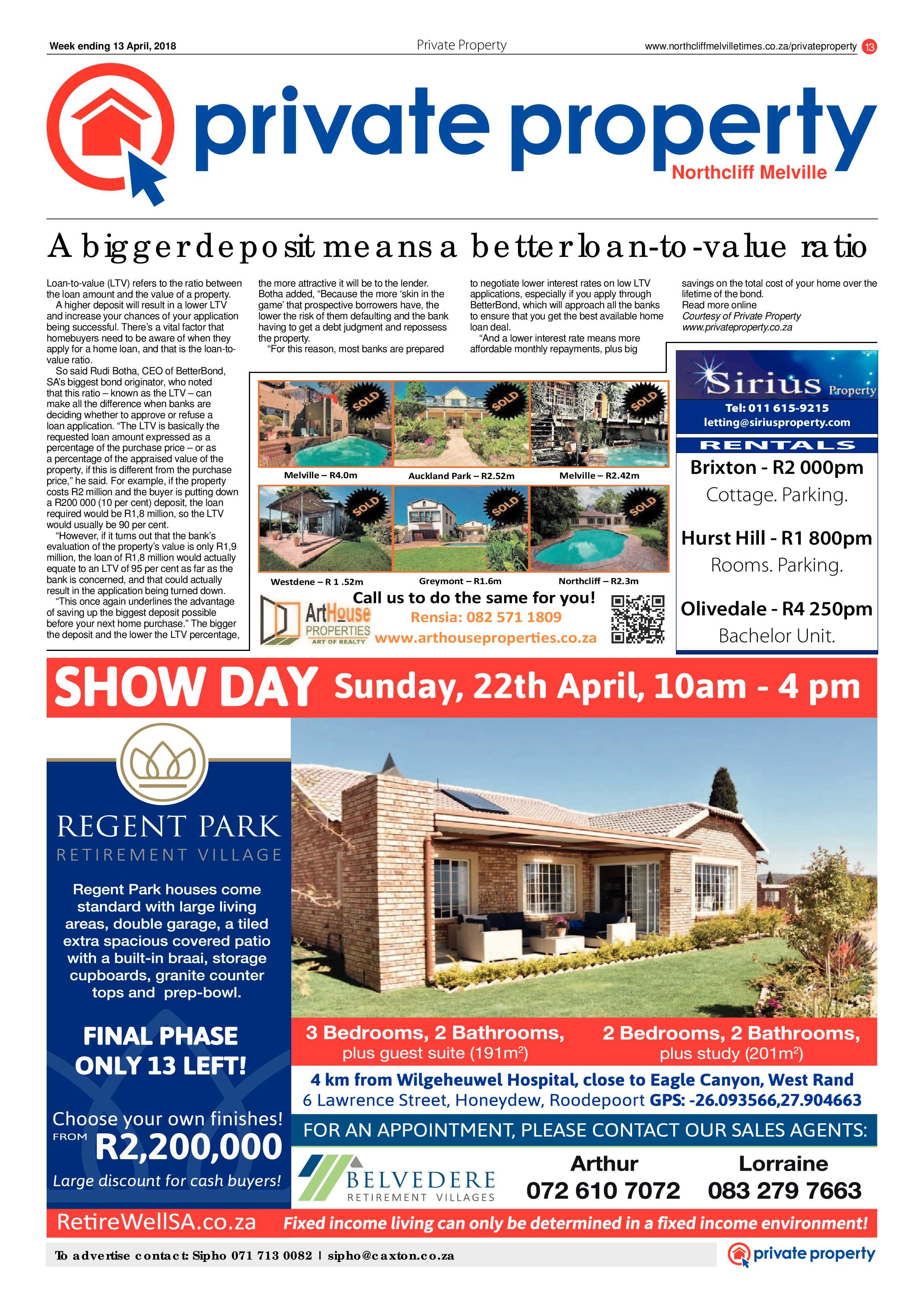 Northcliff Melville Times 13 April 2018 page 13