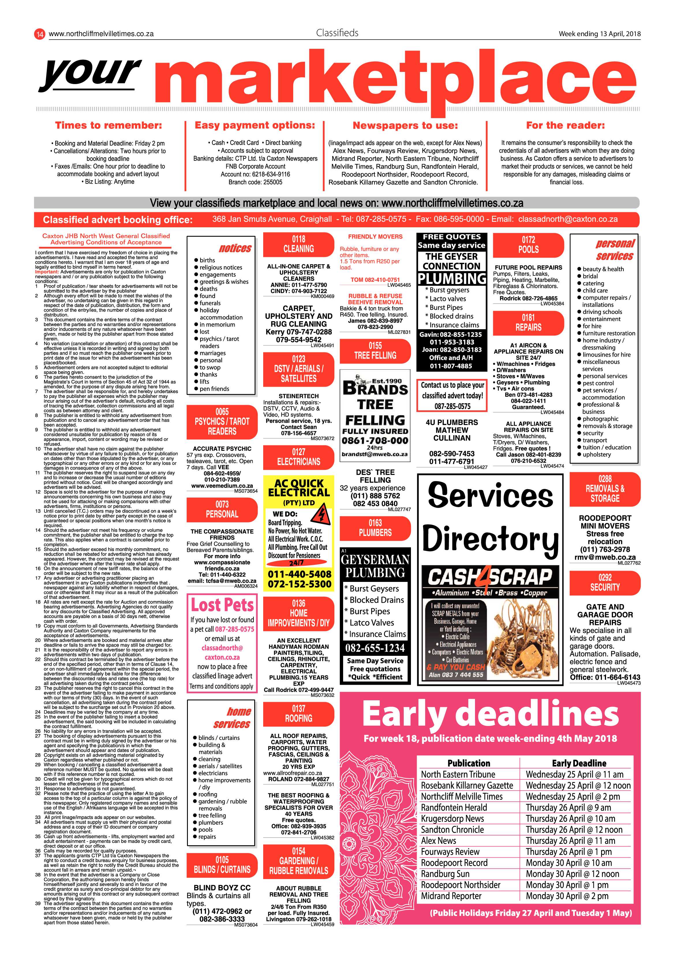 Northcliff Melville Times 13 April 2018 page 14