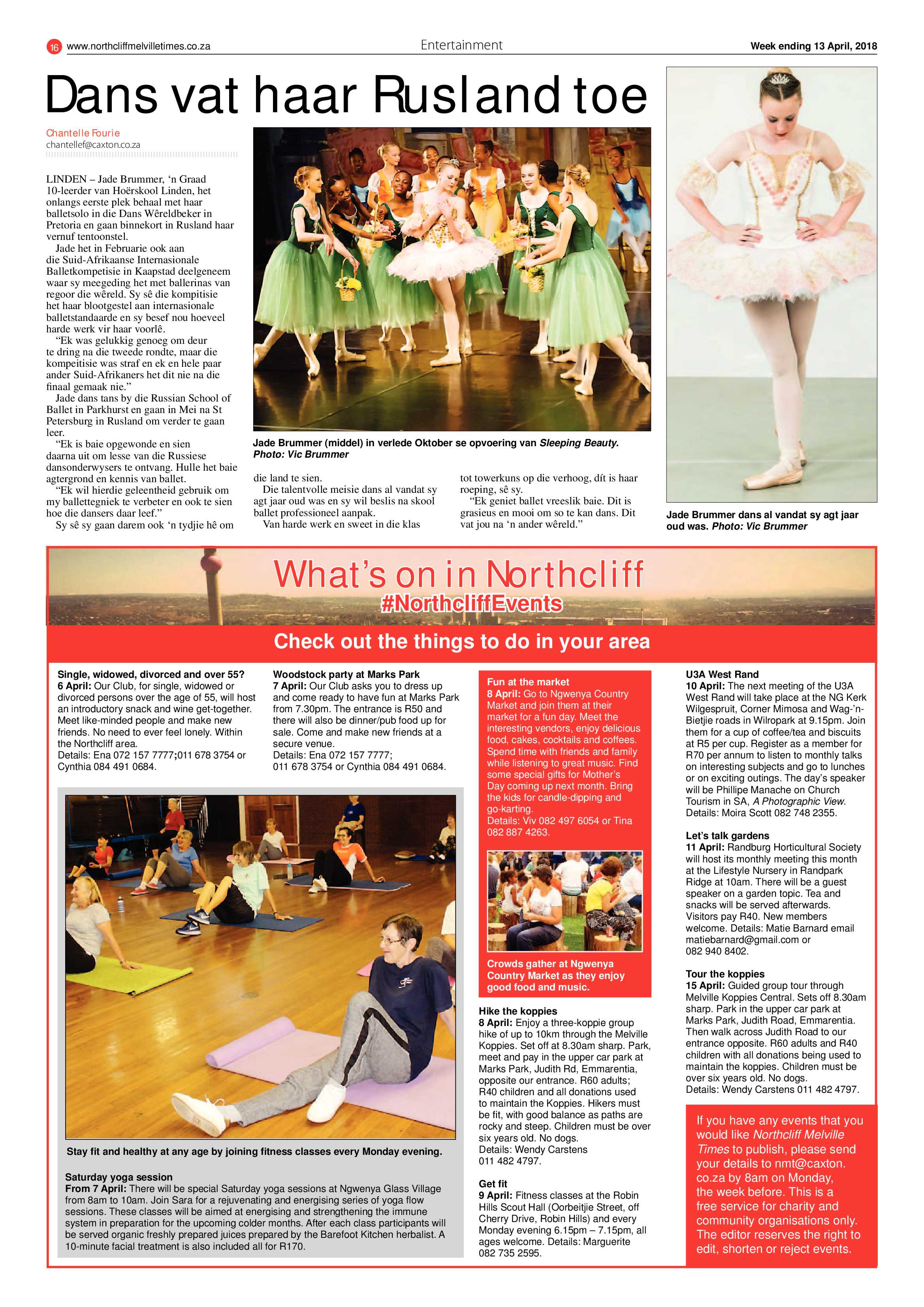 Northcliff Melville Times 13 April 2018 page 16
