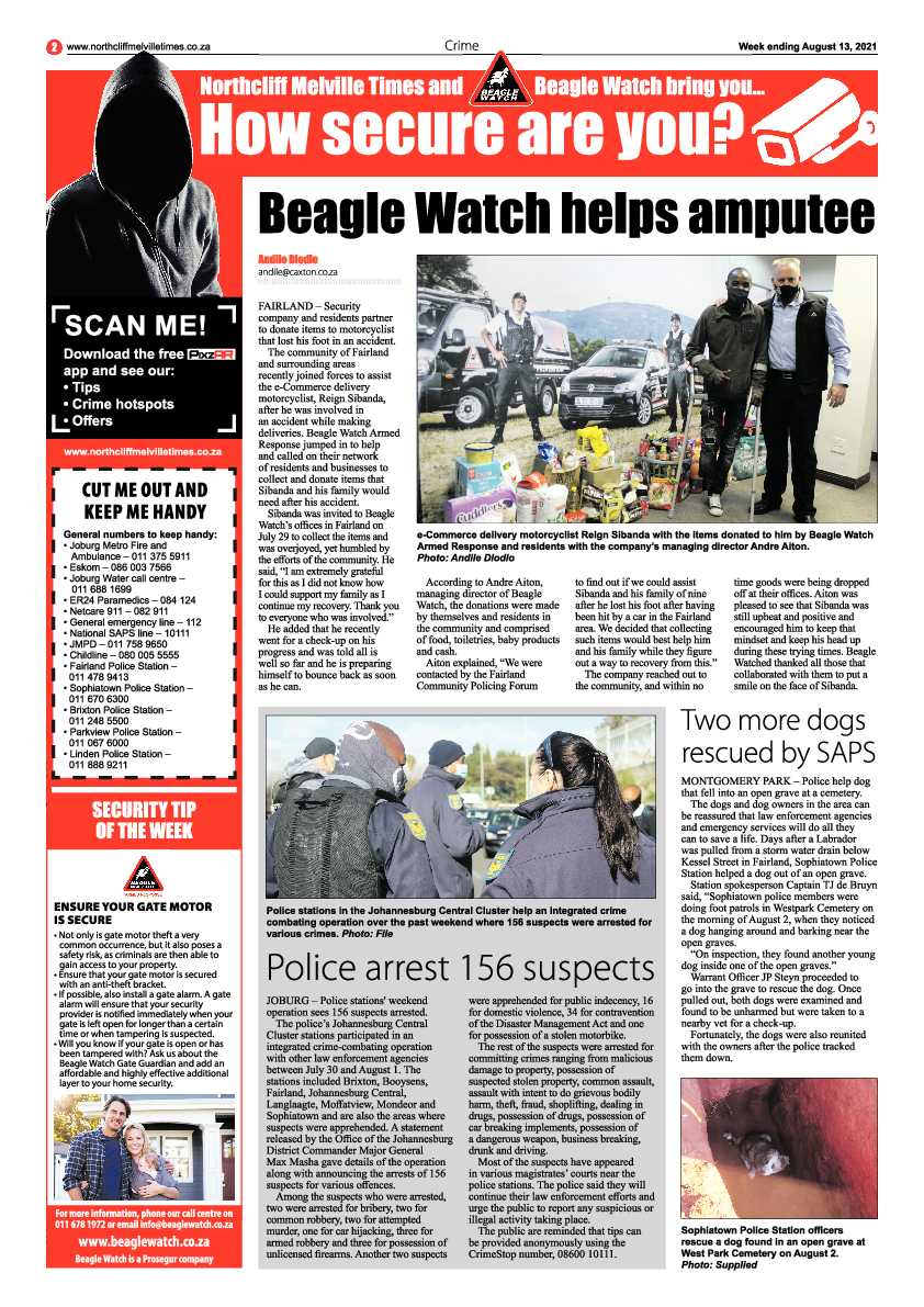 Northcliff Melville Times 13 August 2021 page 2