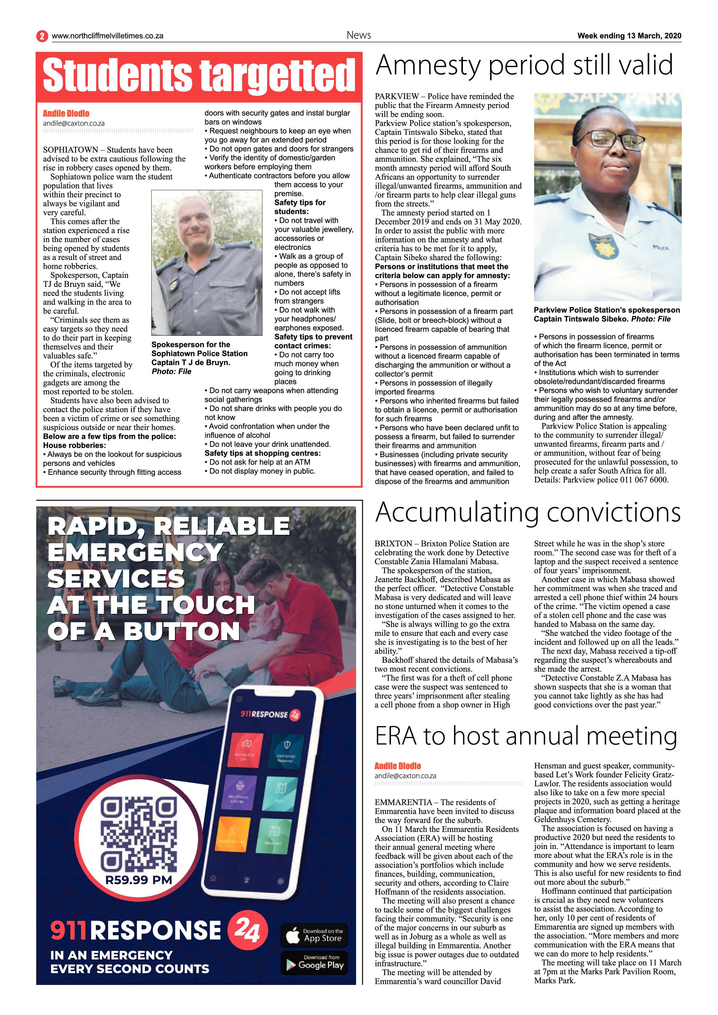 Northcliff Melville Times 13 March 2020 page 2