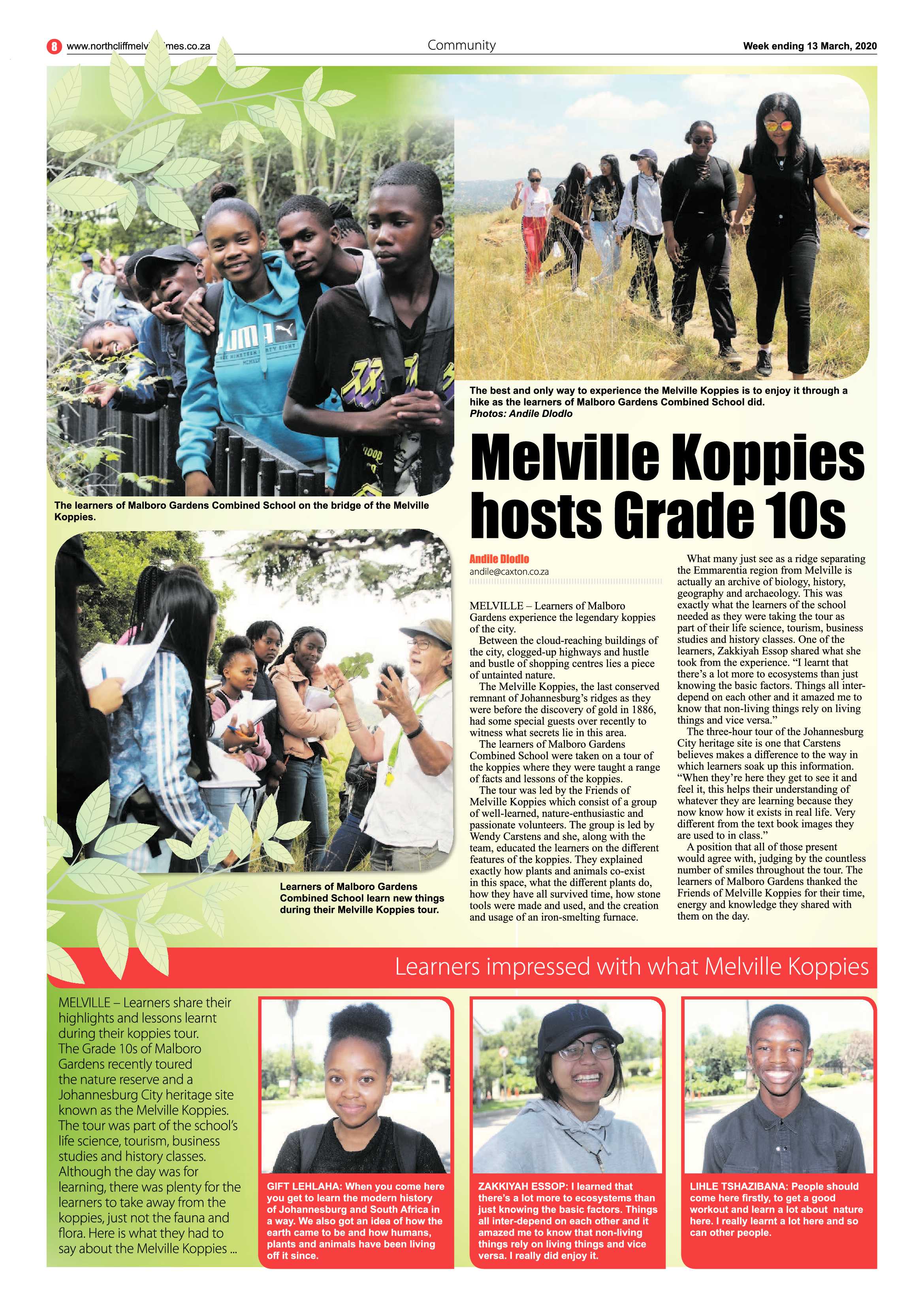 Northcliff Melville Times 13 March 2020 page 8