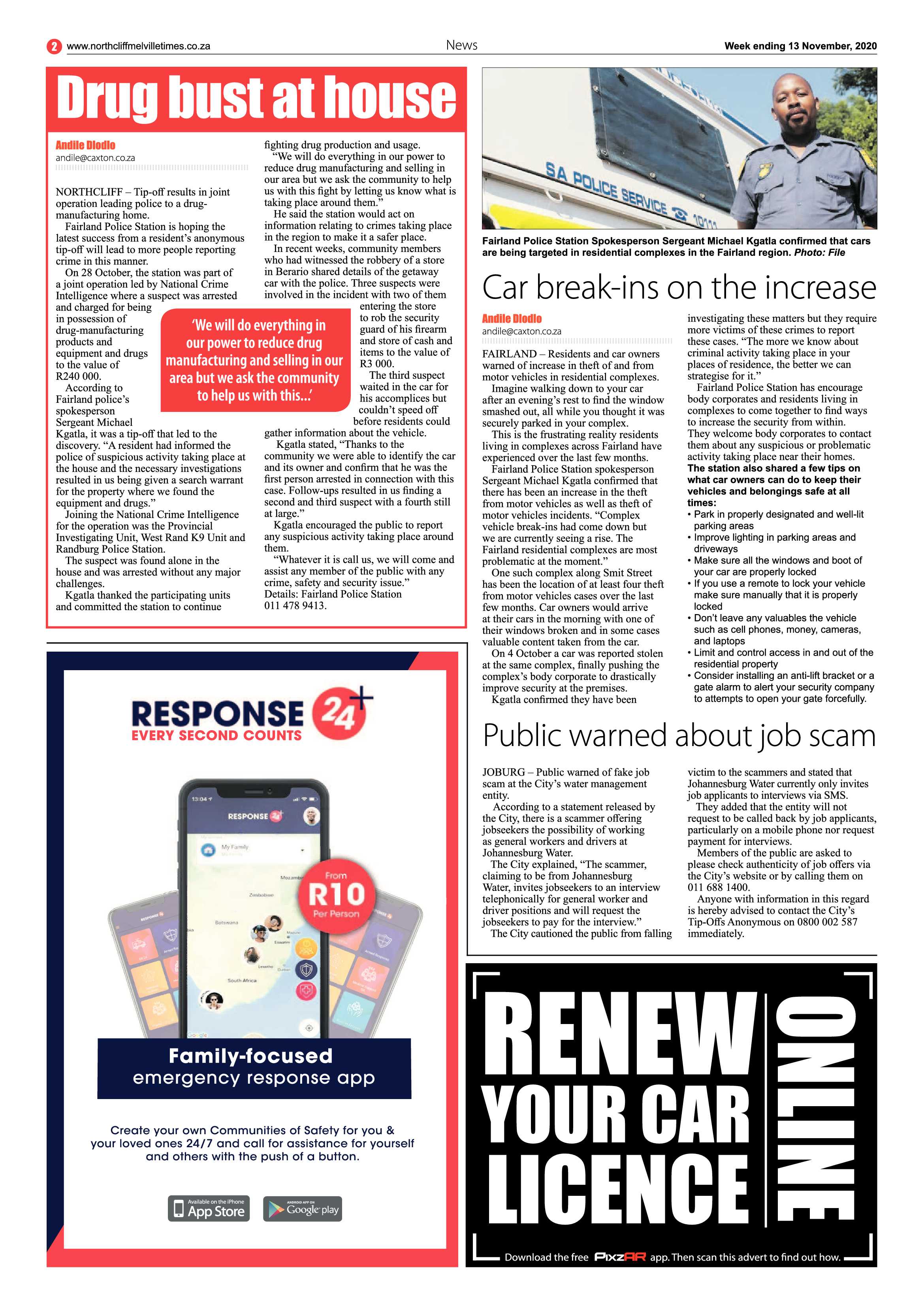 Northcliff Melville Times 13 November 2020 page 2