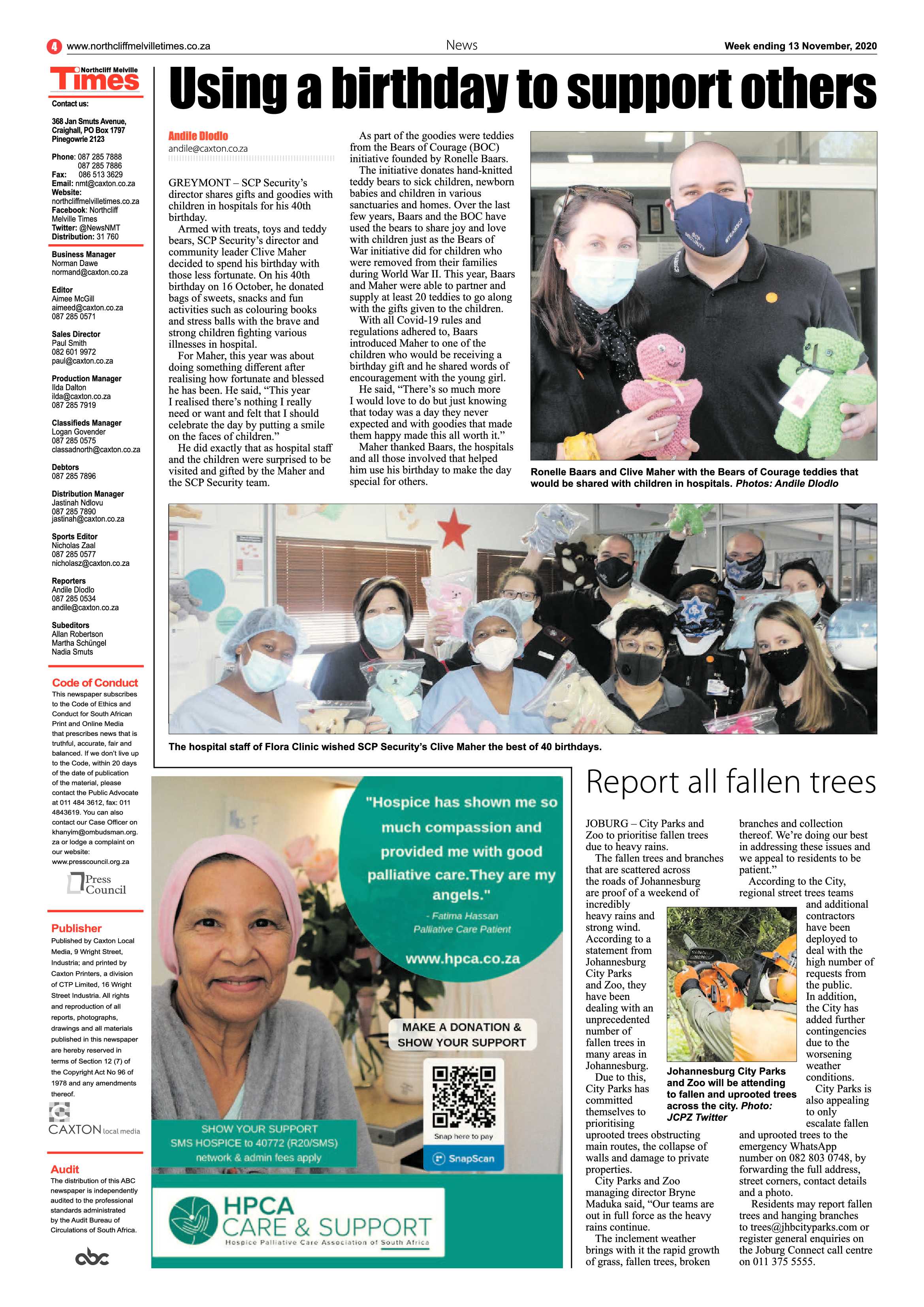 Northcliff Melville Times 13 November 2020 page 4