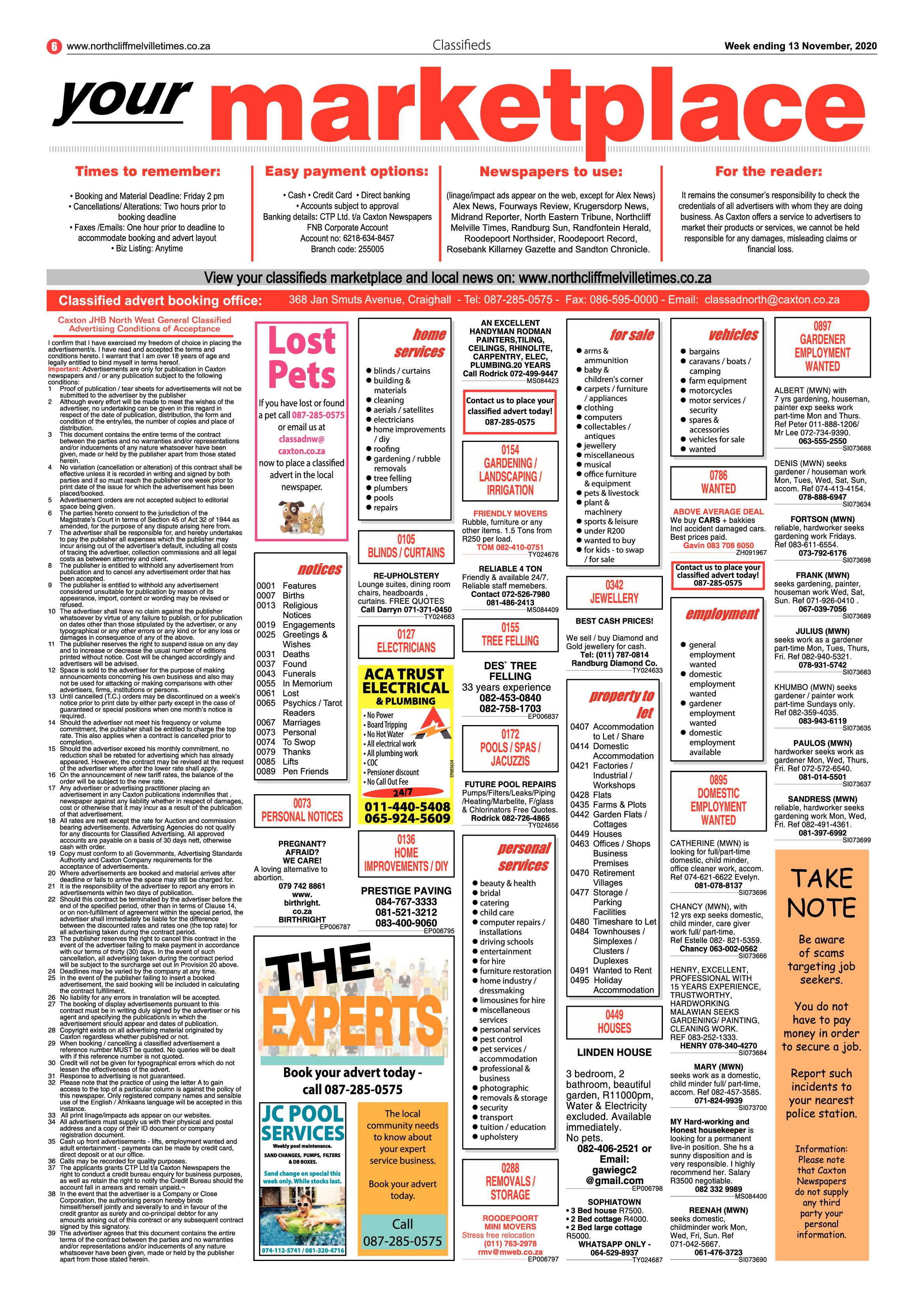 Northcliff Melville Times 13 November 2020 page 6