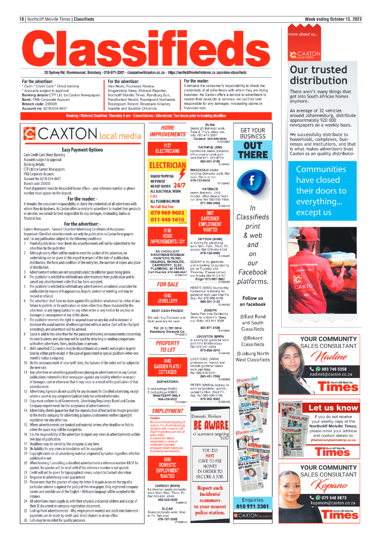 Northcliff Melville Times 13 October 2023 page 10