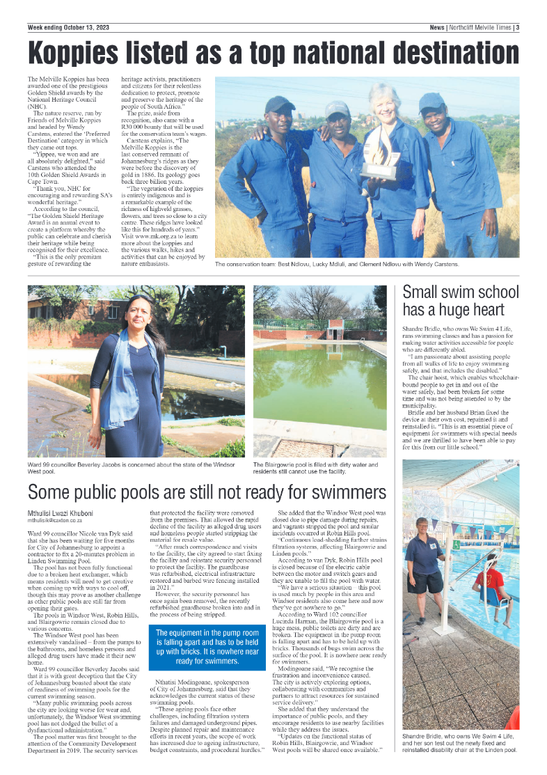 Northcliff Melville Times 13 October 2023 page 3